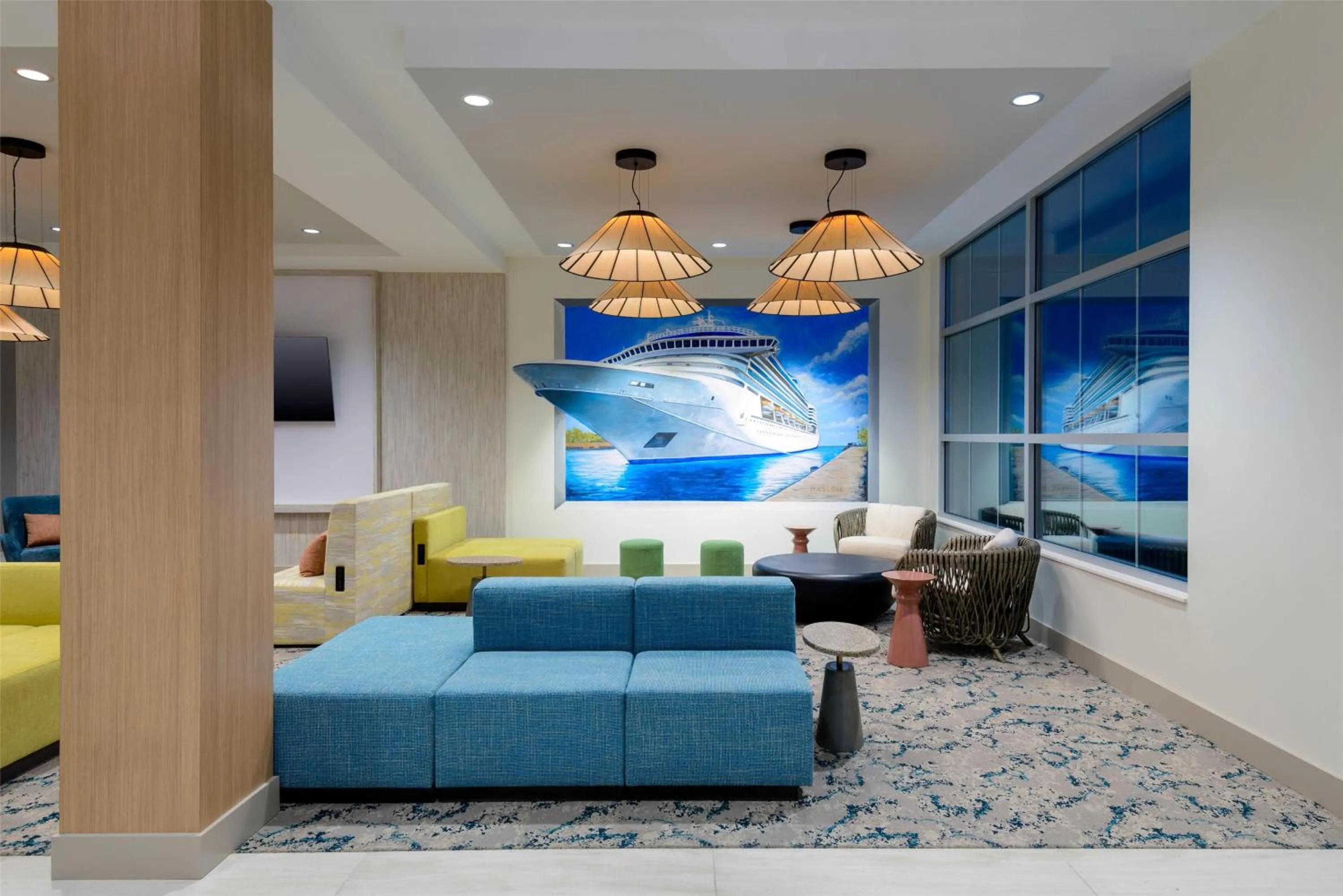 Lobby or reception in Hilton Garden Inn Cape Canaveral Near Cocoa Beach