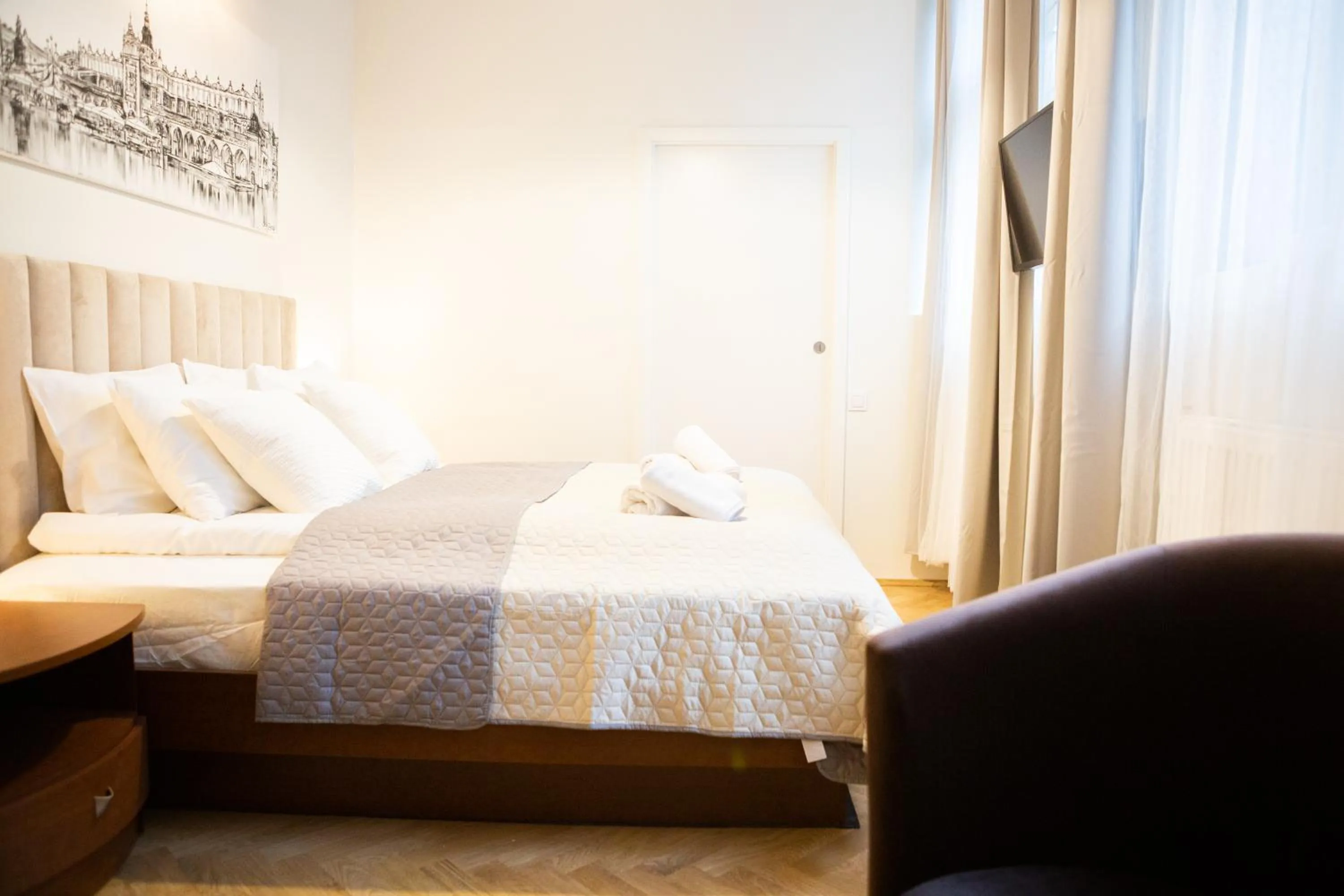 Bed in Apartments Roman