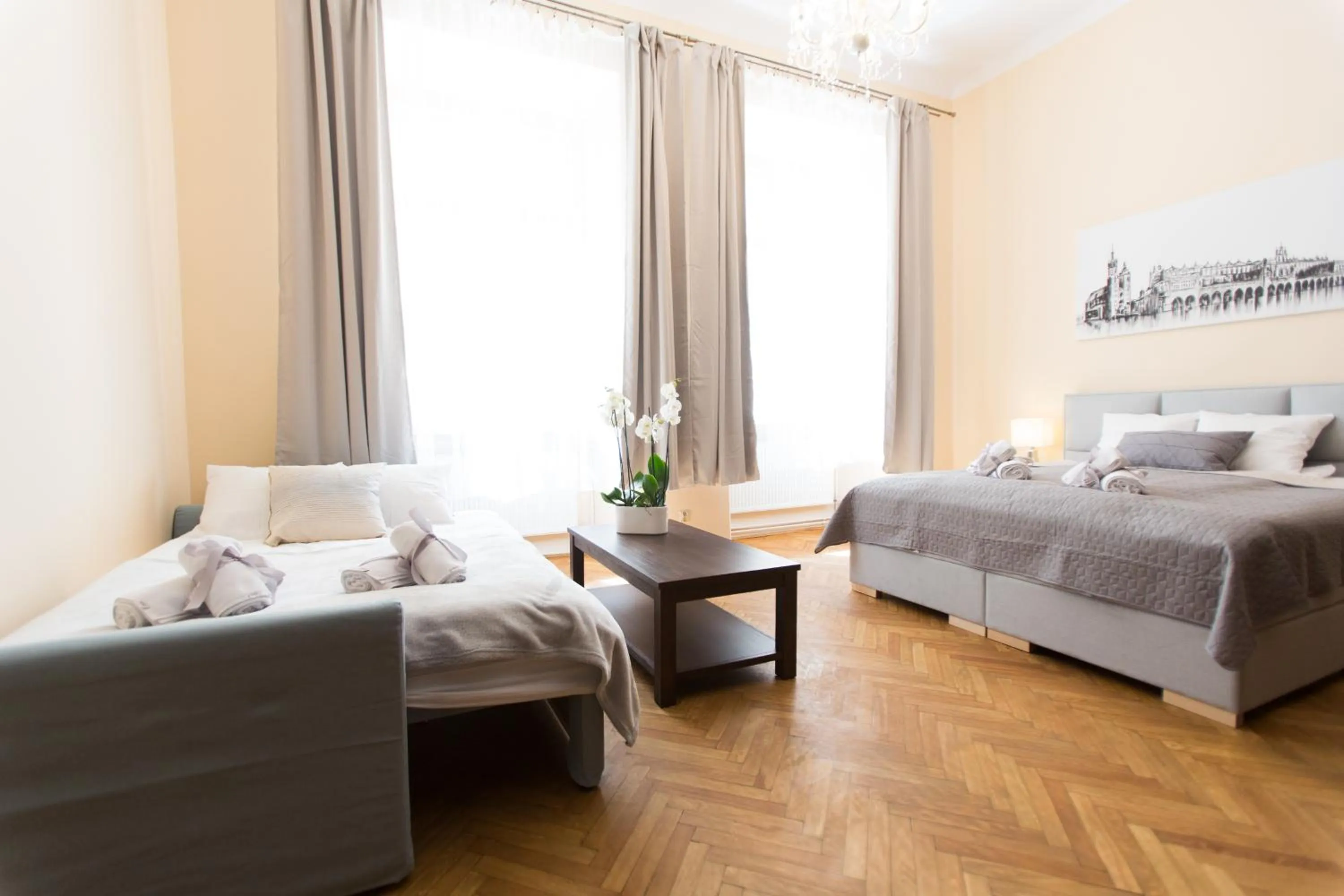 Bed in Apartments Roman