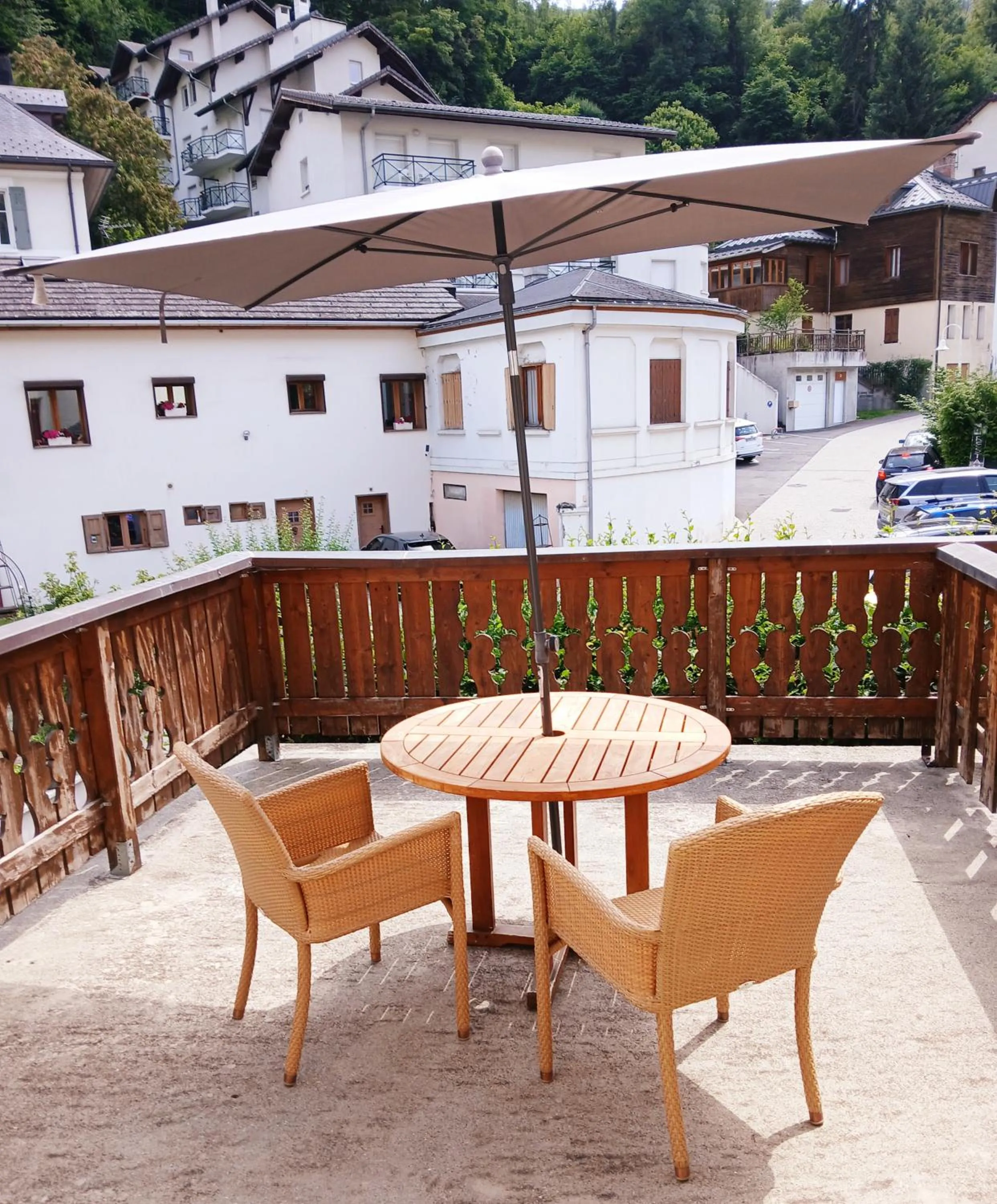Balcony/Terrace in Hôtel l'Hermitage