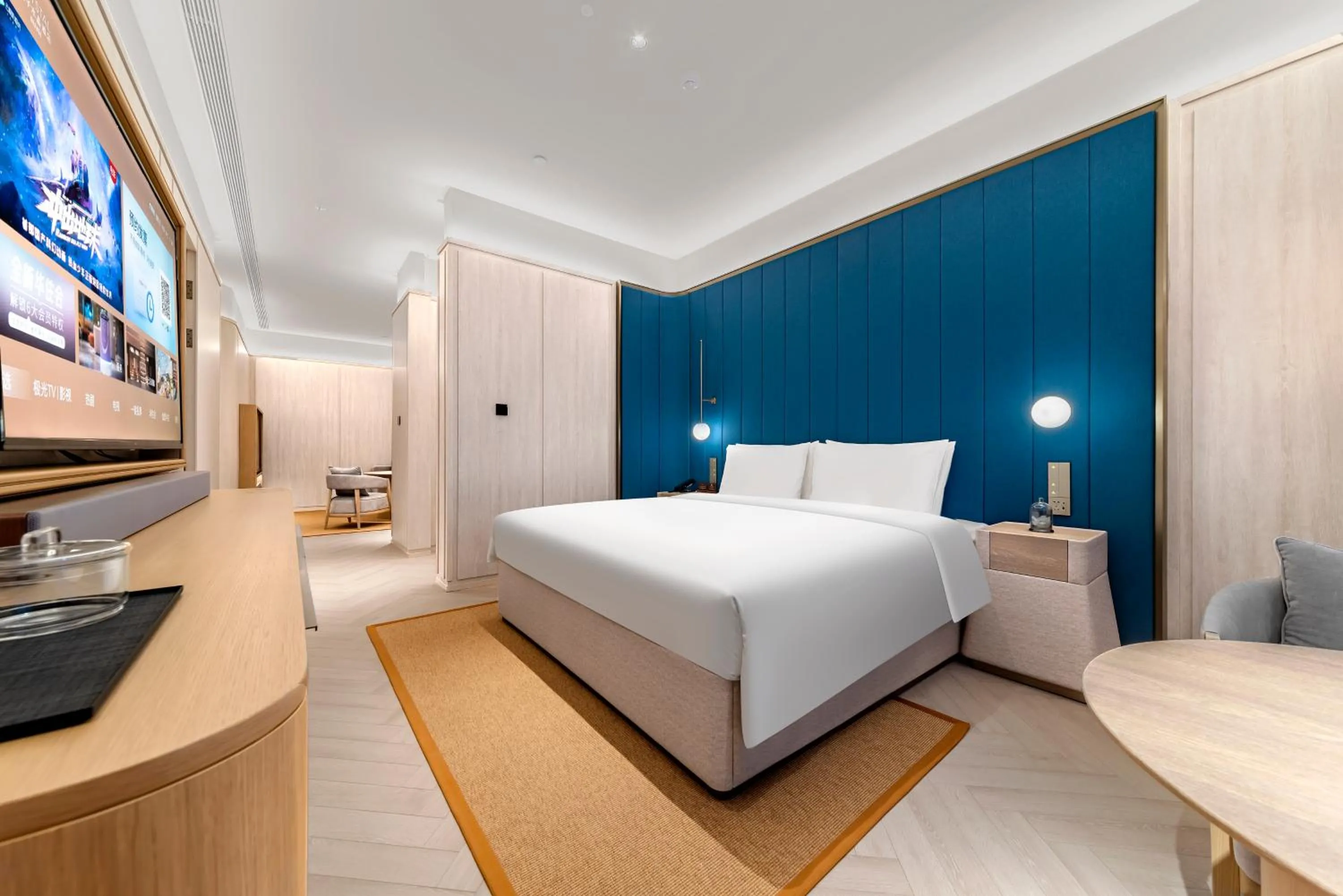 Bedroom, Bed in Orange Crystal High-tech Convention and Exhibition Center Hotel