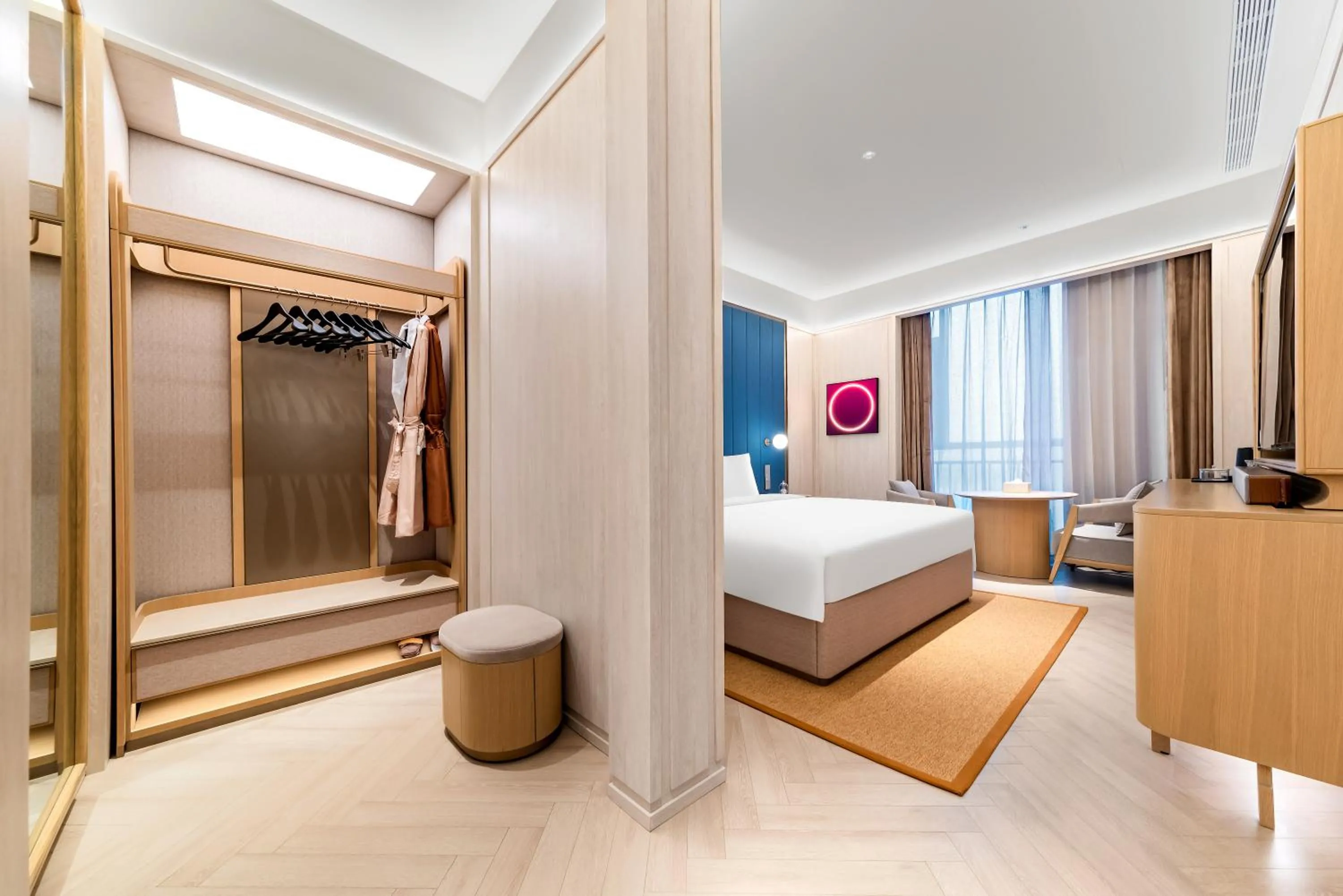 Bedroom, Bed in Orange Crystal High-tech Convention and Exhibition Center Hotel