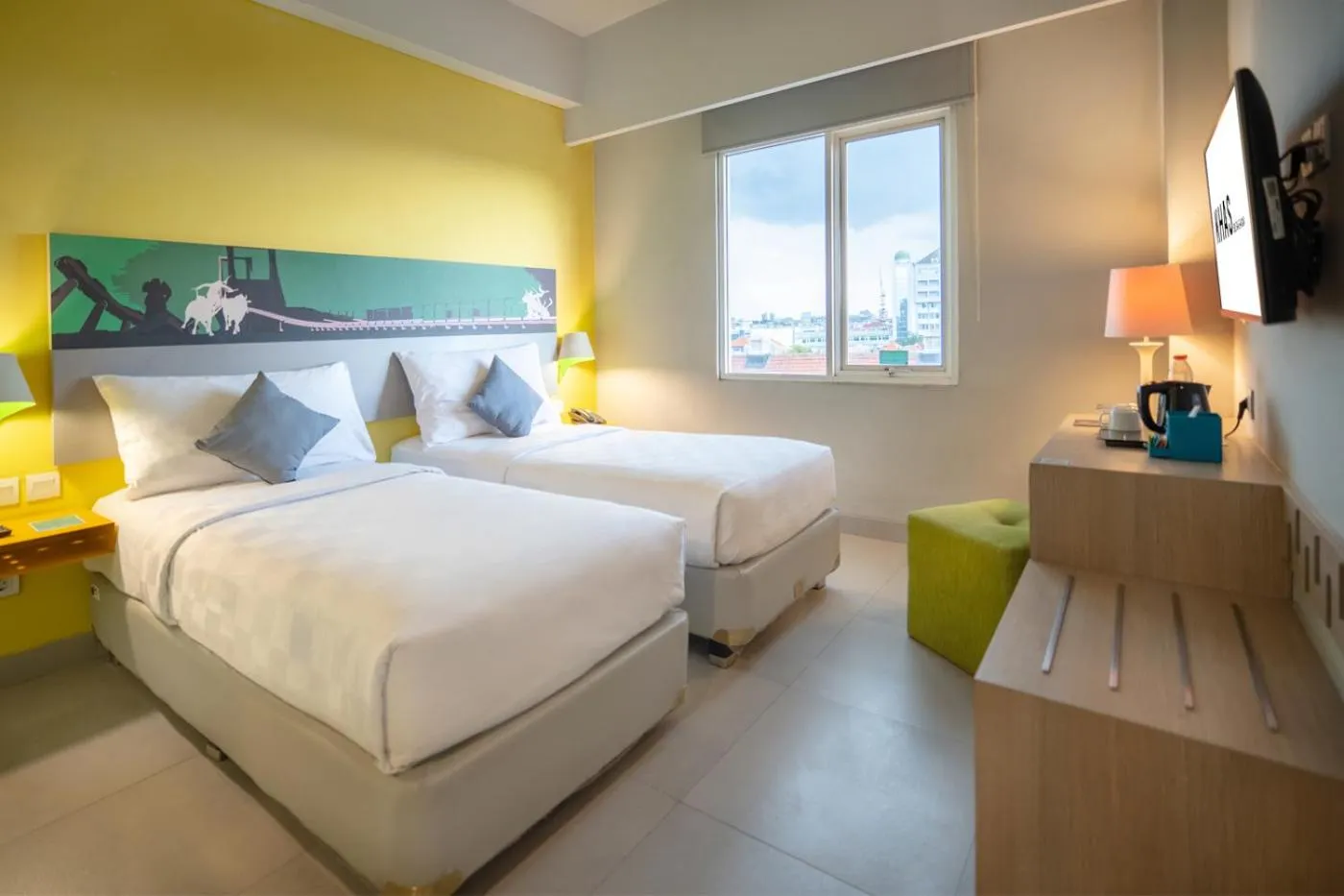 Bed in KHAS Surabaya Hotel