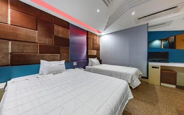 Bed in Changwon Ava Hotel