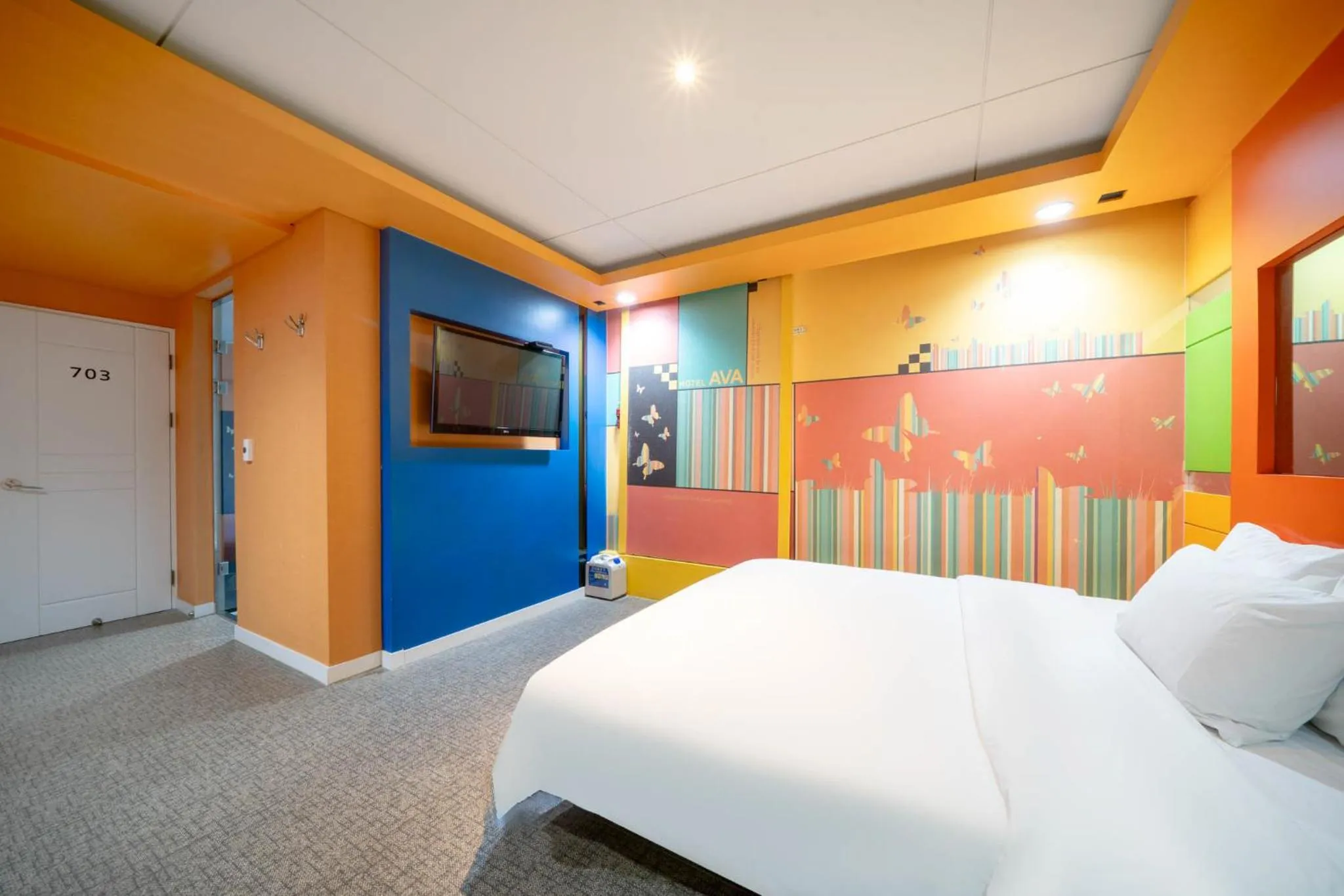 Bed in Changwon Ava Hotel