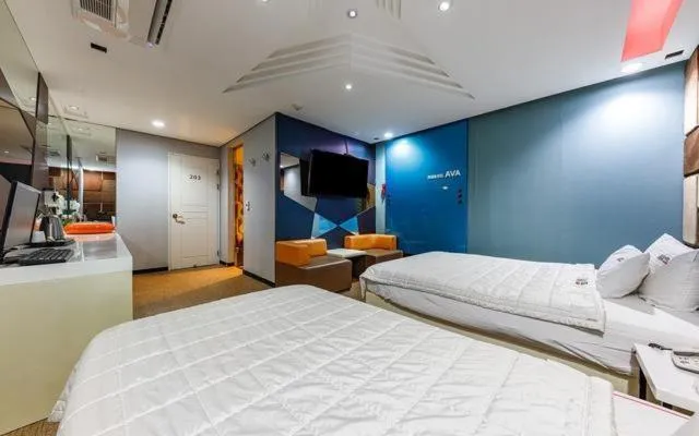 Bed in Changwon Ava Hotel