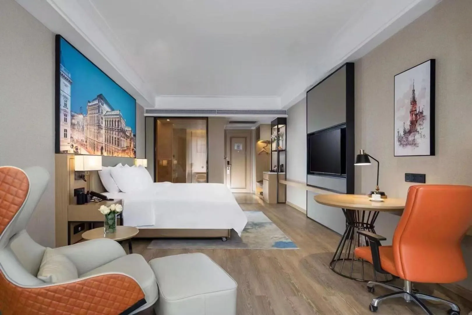 TV and multimedia, Bed in Venus International Hotel Changsha Meixihu Branch