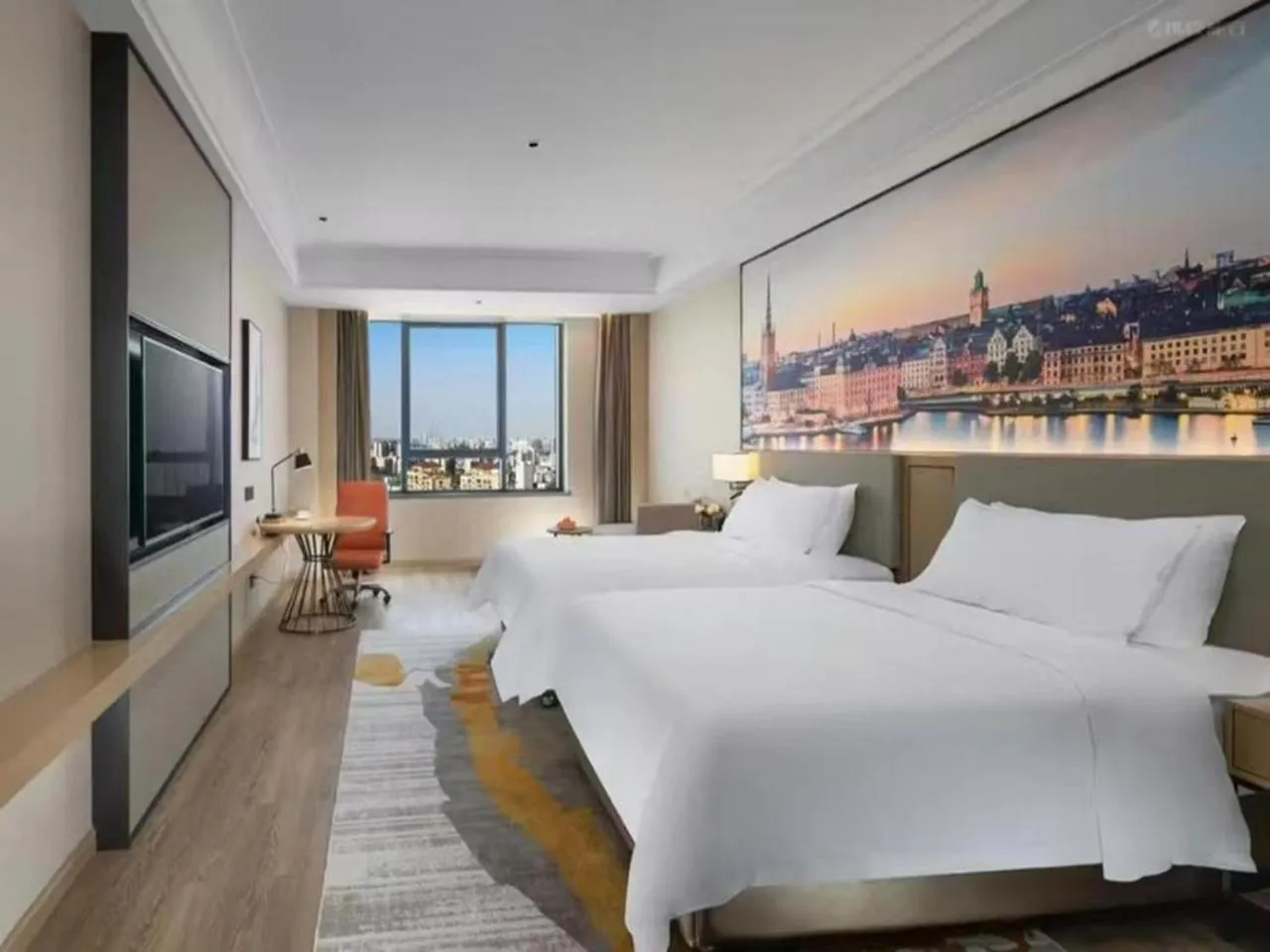 TV and multimedia, Bed in Venus International Hotel Changsha Meixihu Branch