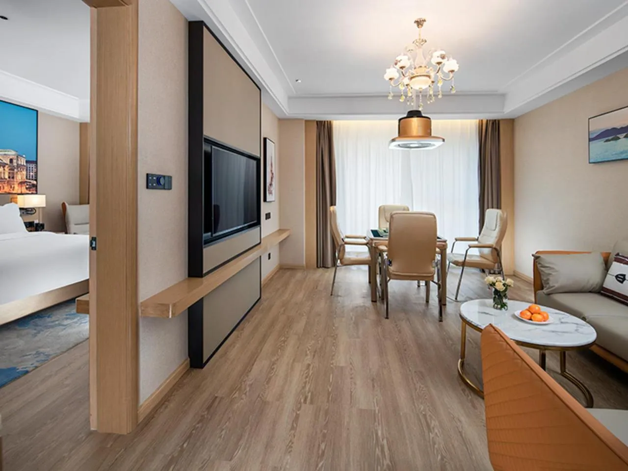 Bed in Venus International Hotel Changsha Meixihu Branch