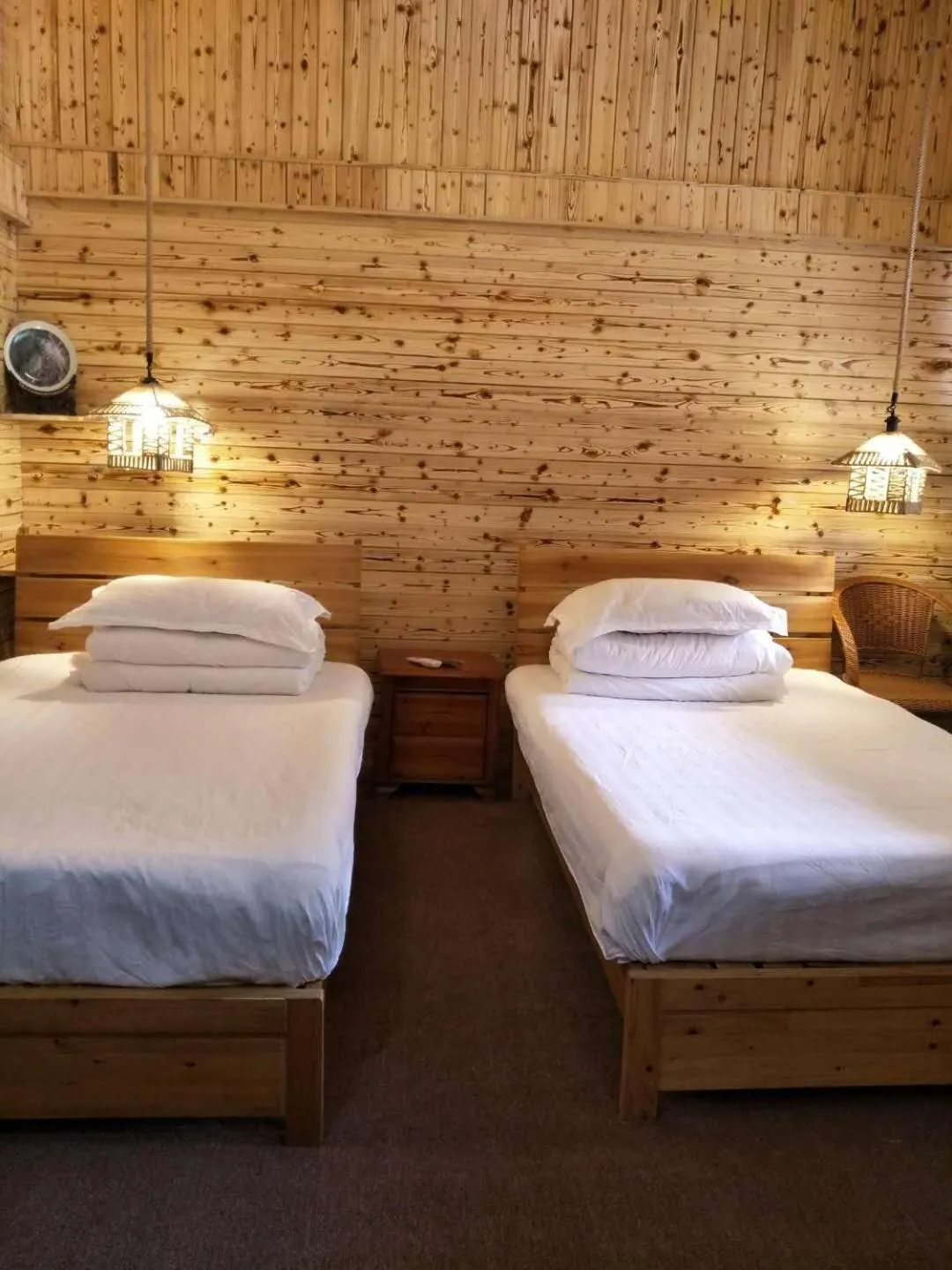 Bed in Nanjing Tulou Qingdelou Inn