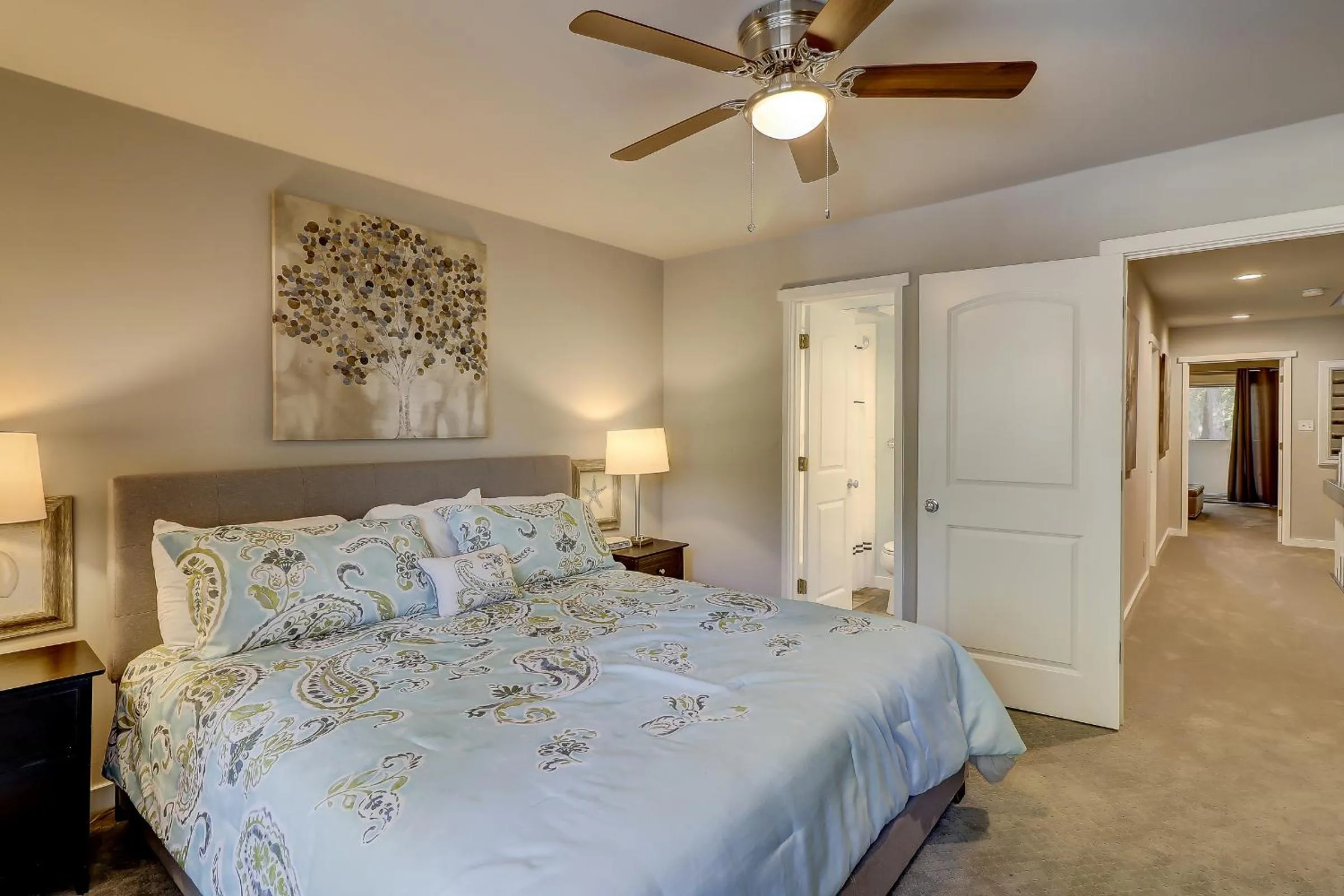 Bed in 294 Stoney Creek Villa at The Sea Pines Resort
