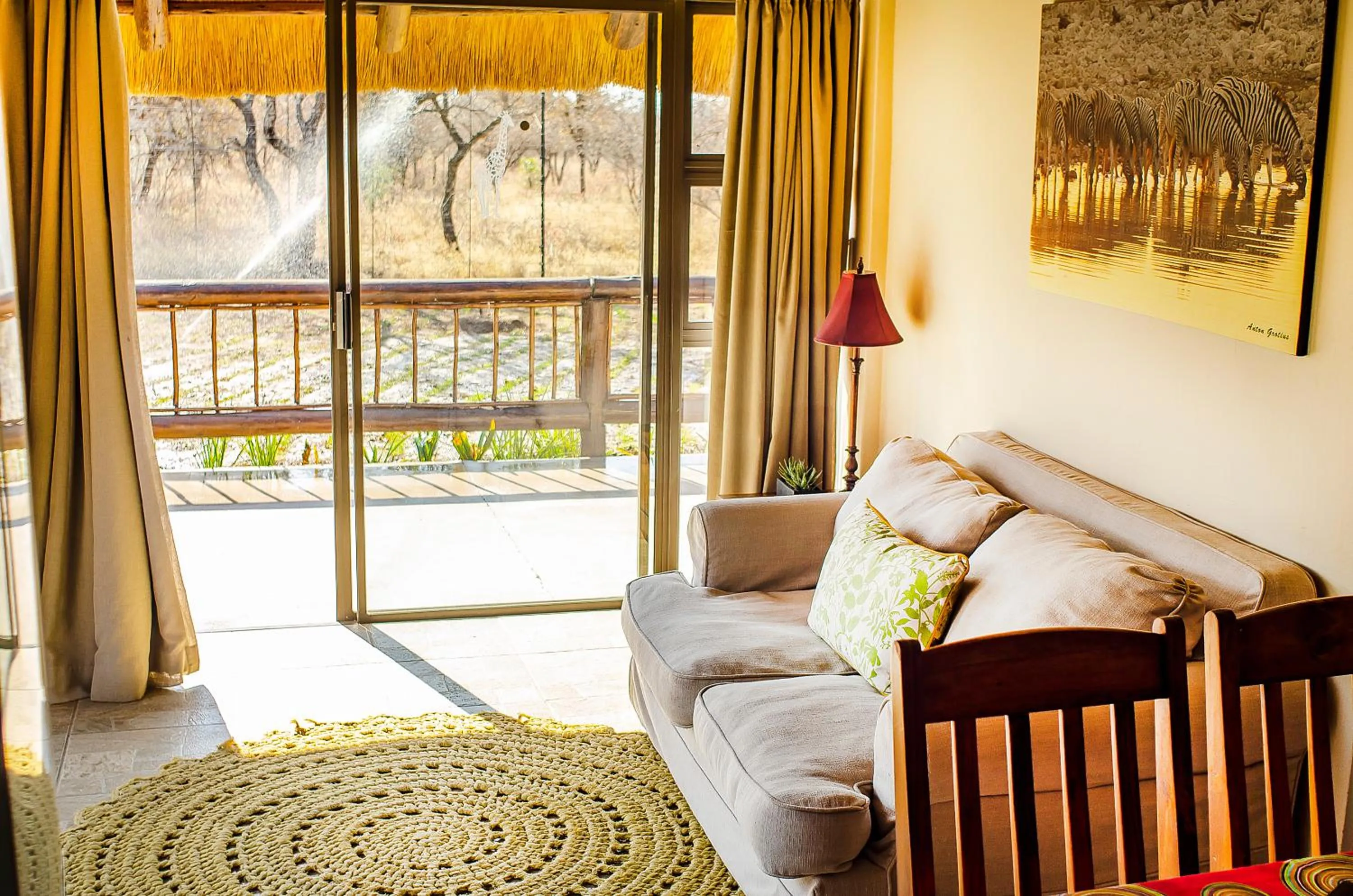 Seating area in Tshikwalo Game Lodge