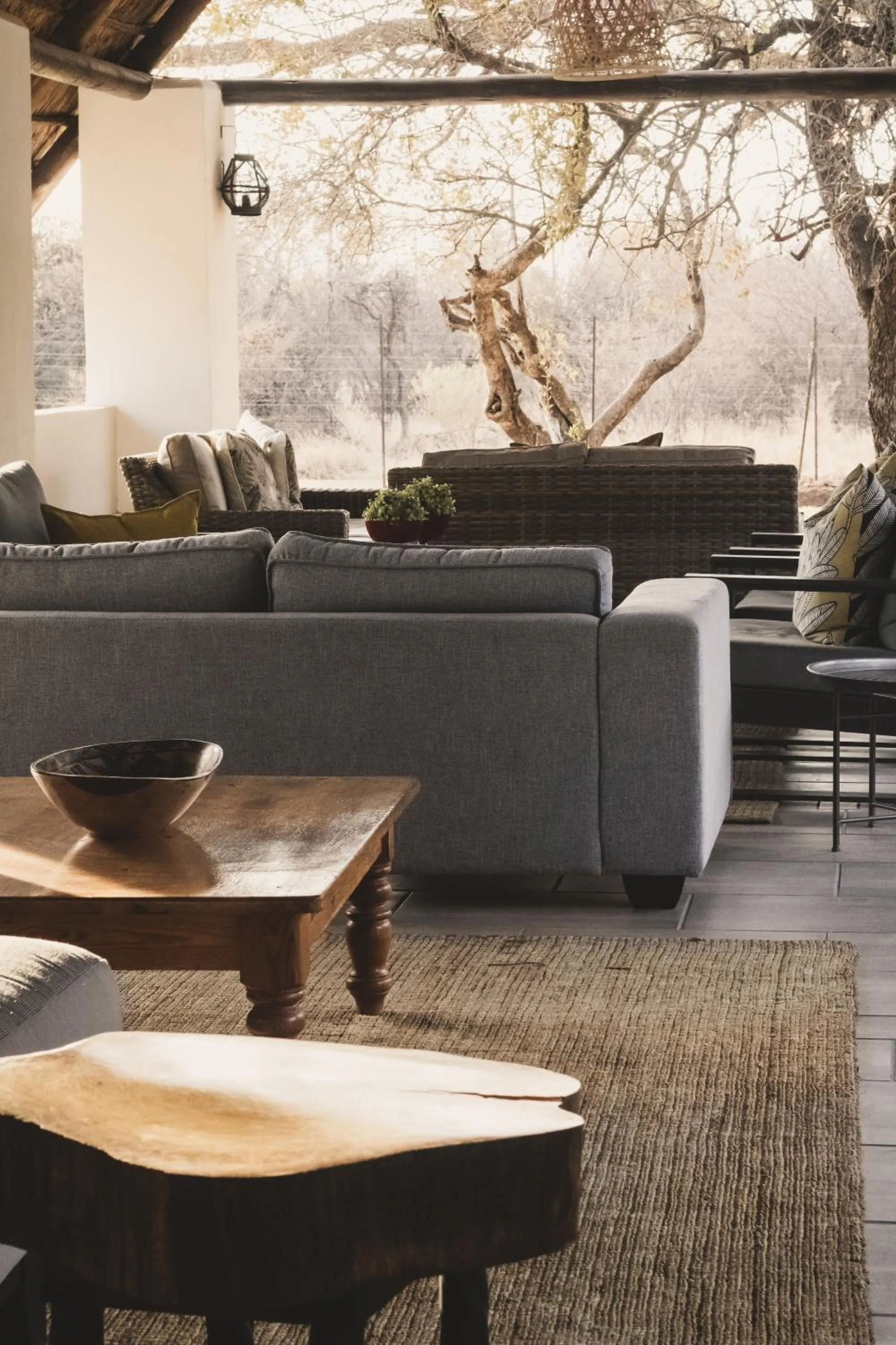 Seating area in Tshikwalo Game Lodge