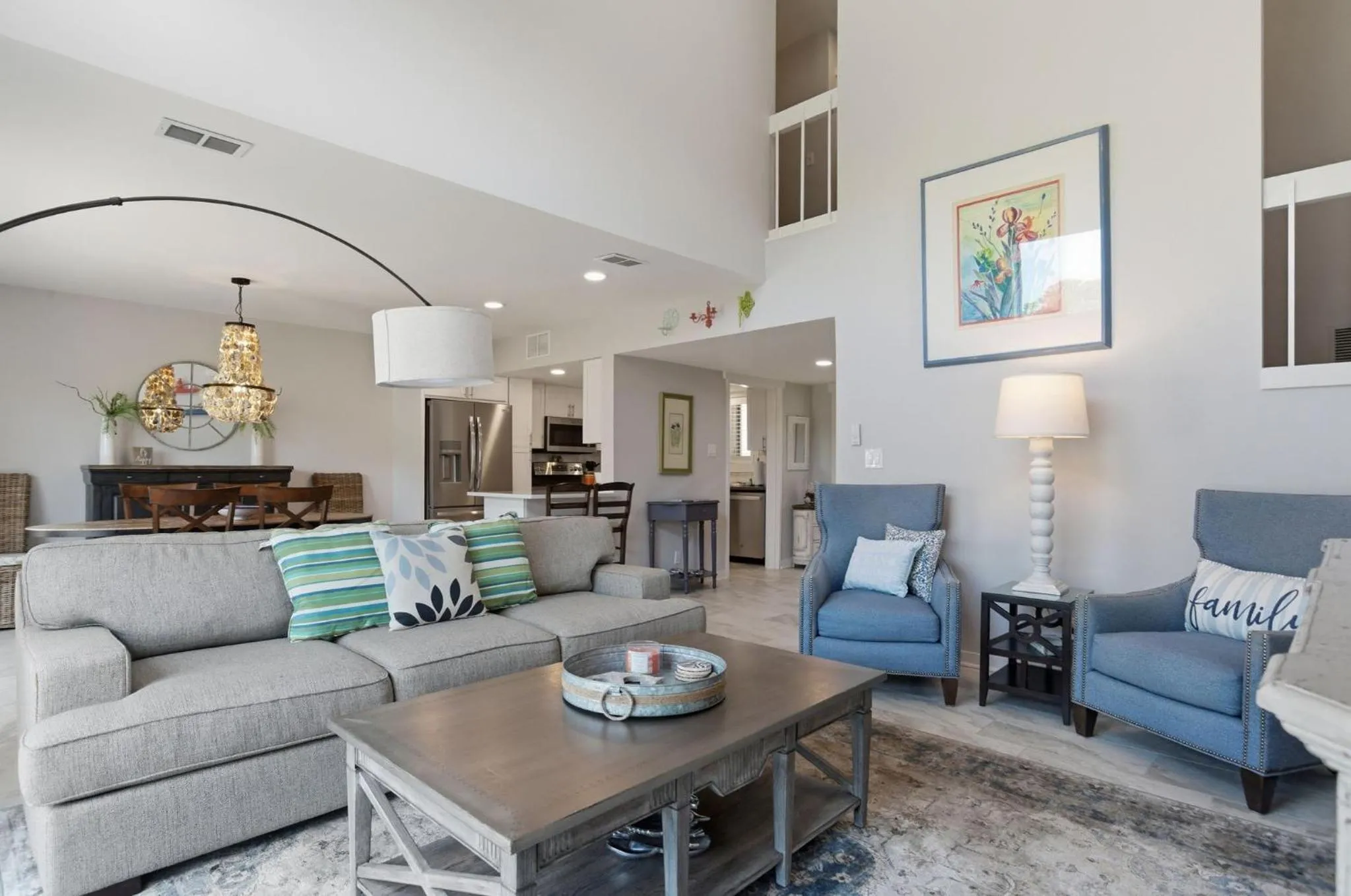Living room in 267 Stoney Creek Villa at The Sea Pines Resort