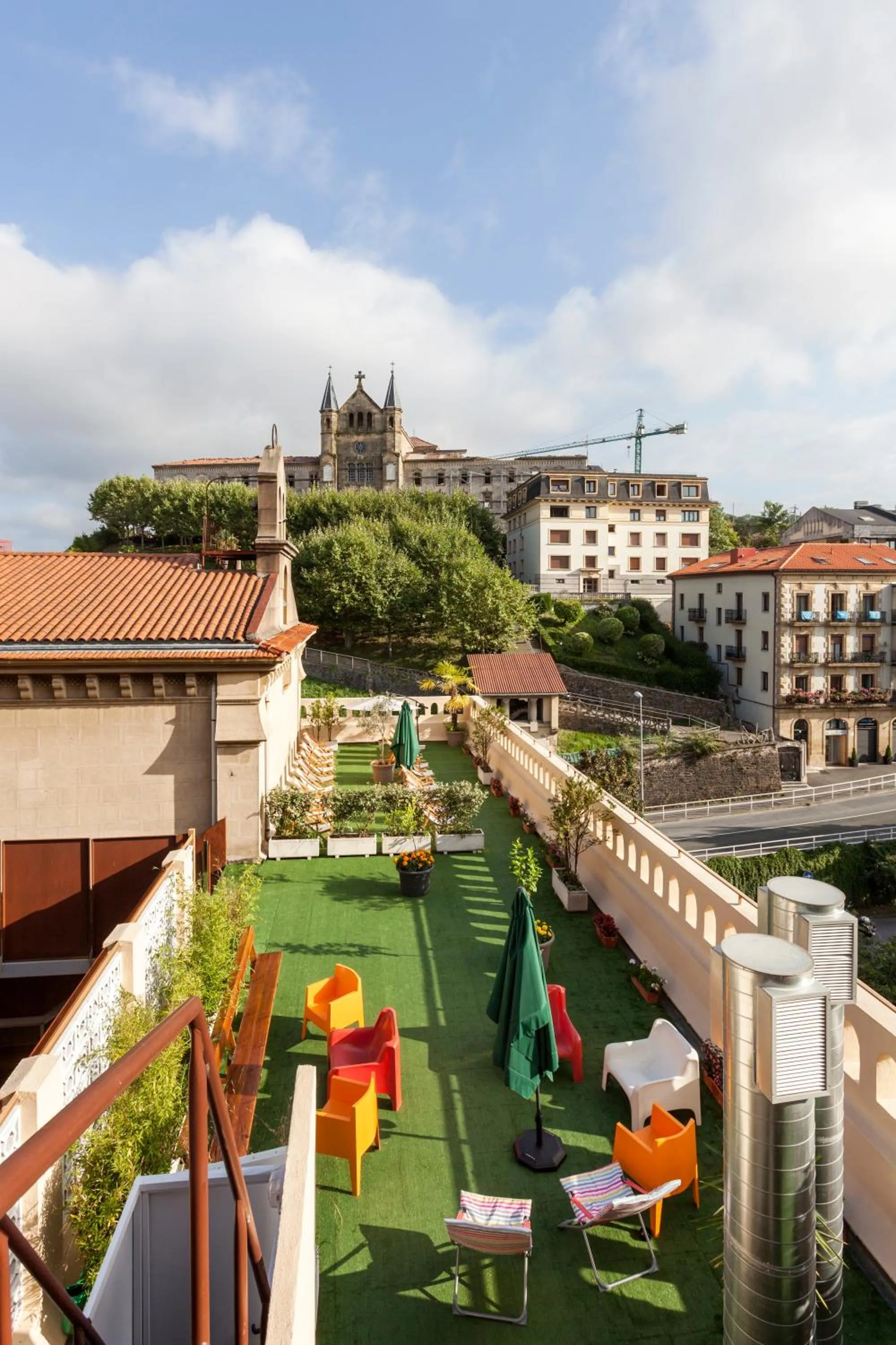 Balcony/Terrace in A Room In The City Hostel