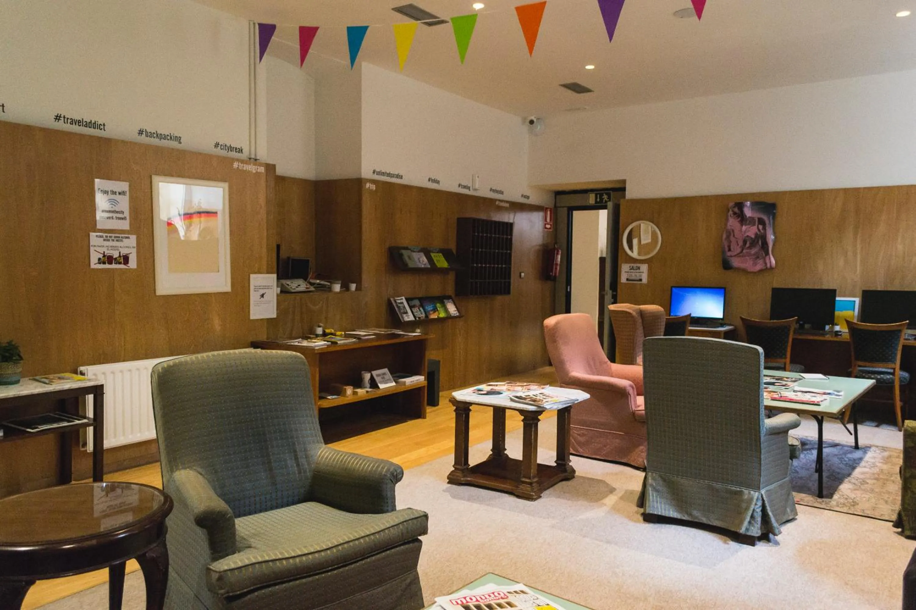 Living room in A Room In The City Hostel