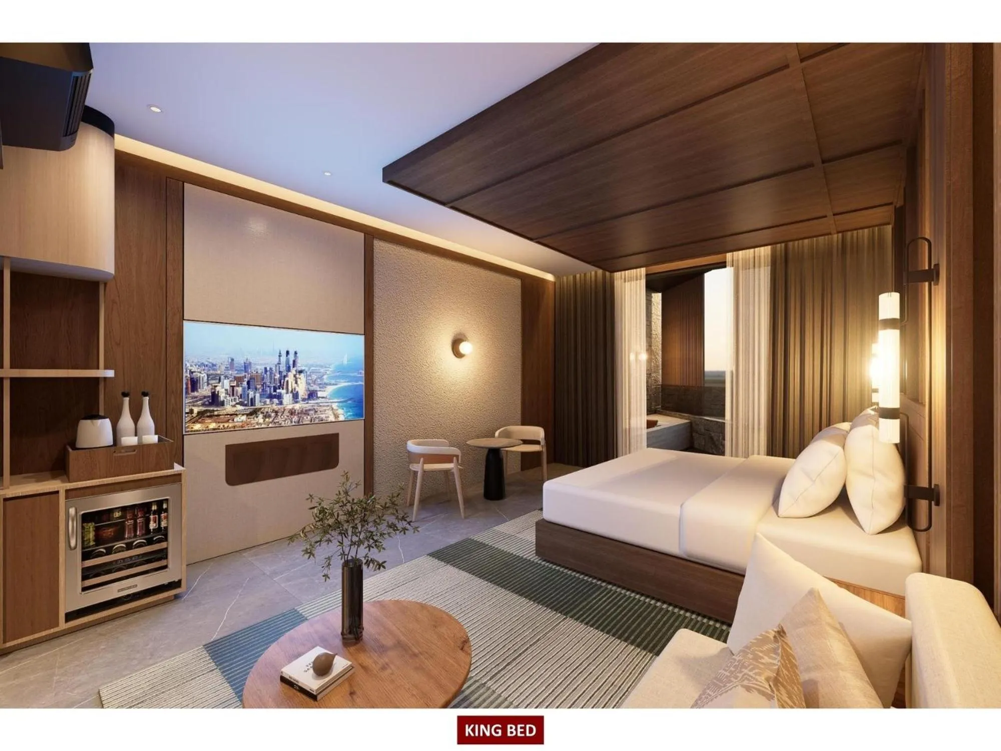 Living room, Bed in Quenzo Beach Resort