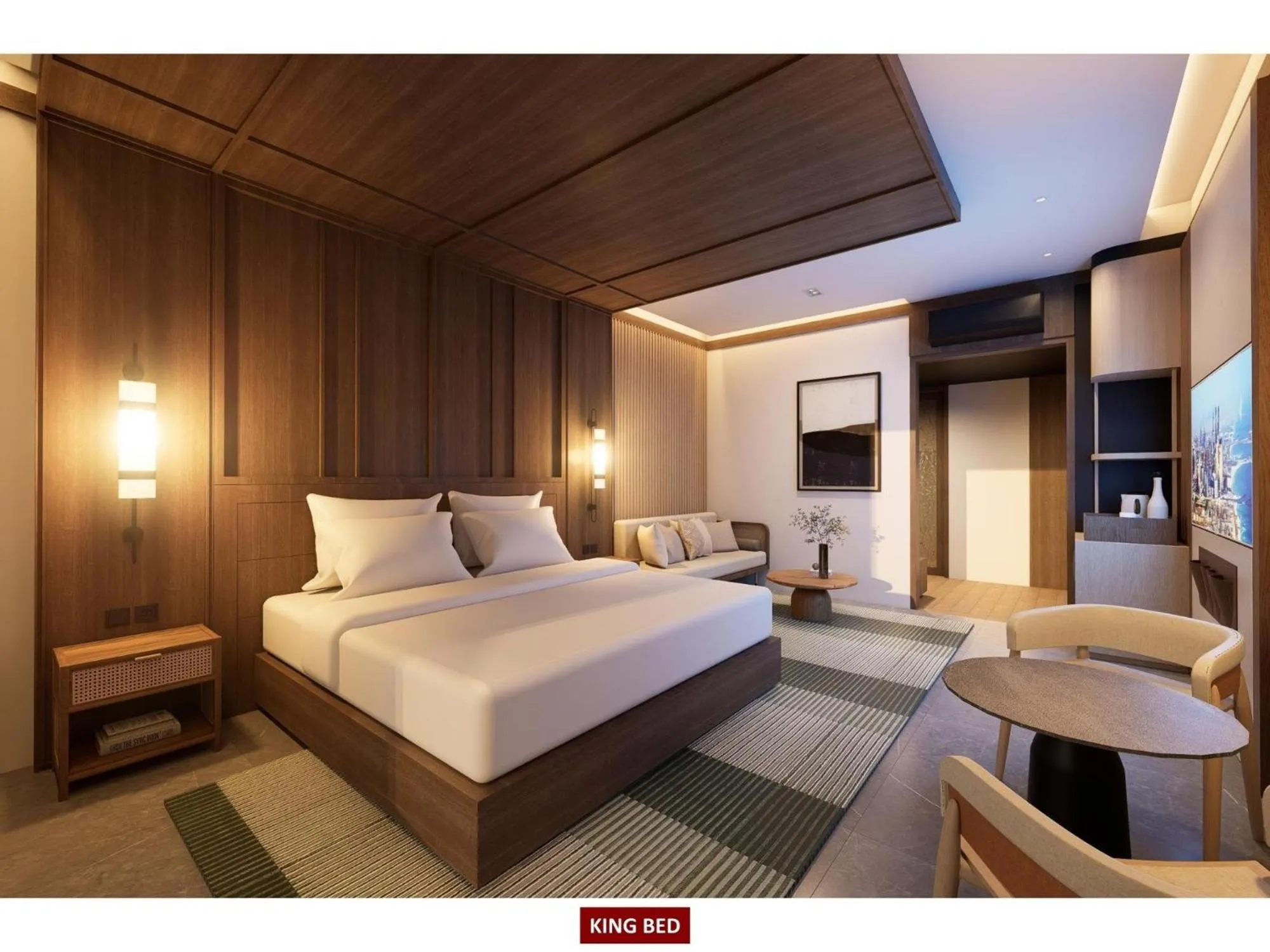 Bed in Quenzo Beach Resort