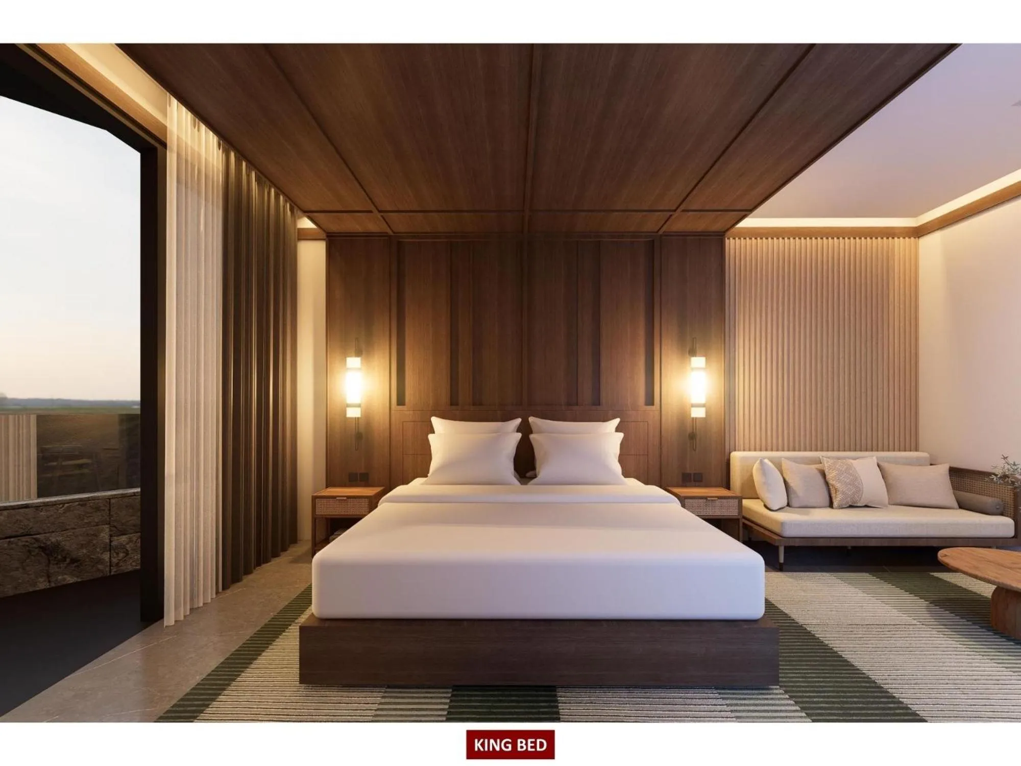 Bed in Quenzo Beach Resort