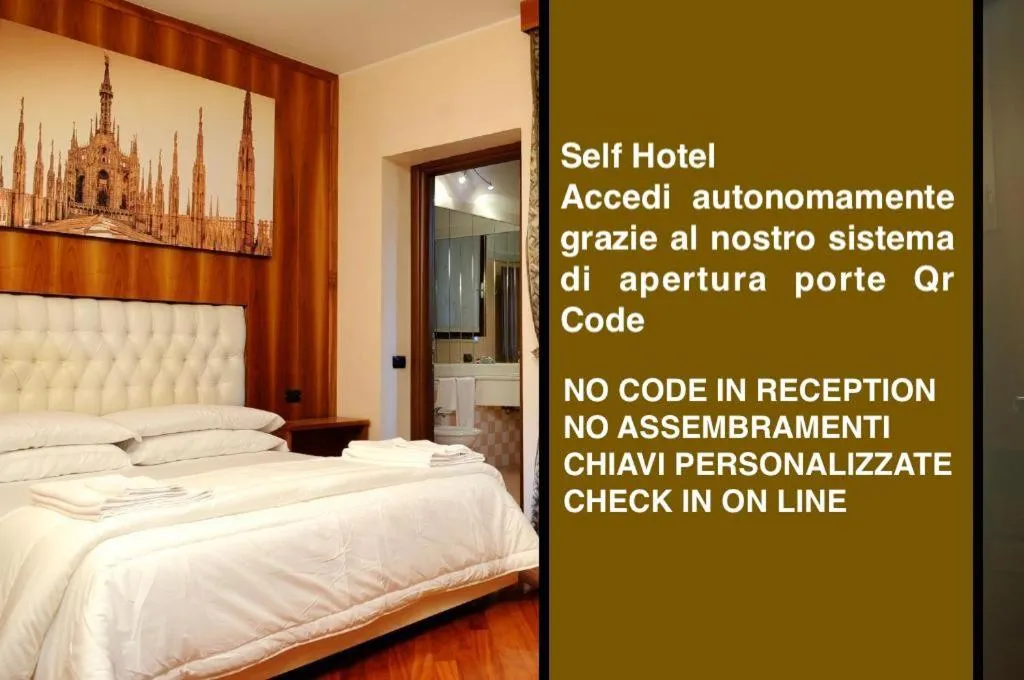Bed in Hotel Malpensafiera