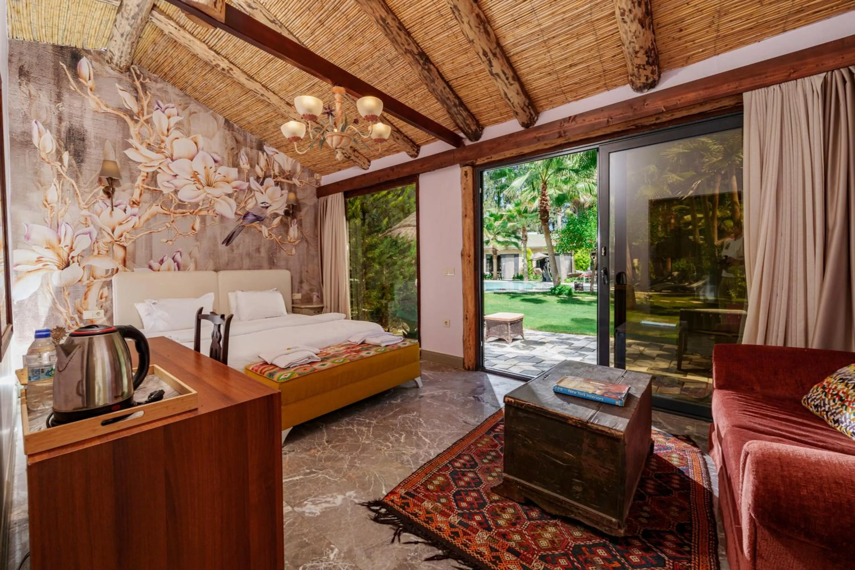 View (from property/room), Bed in Layla Gocek Adults only