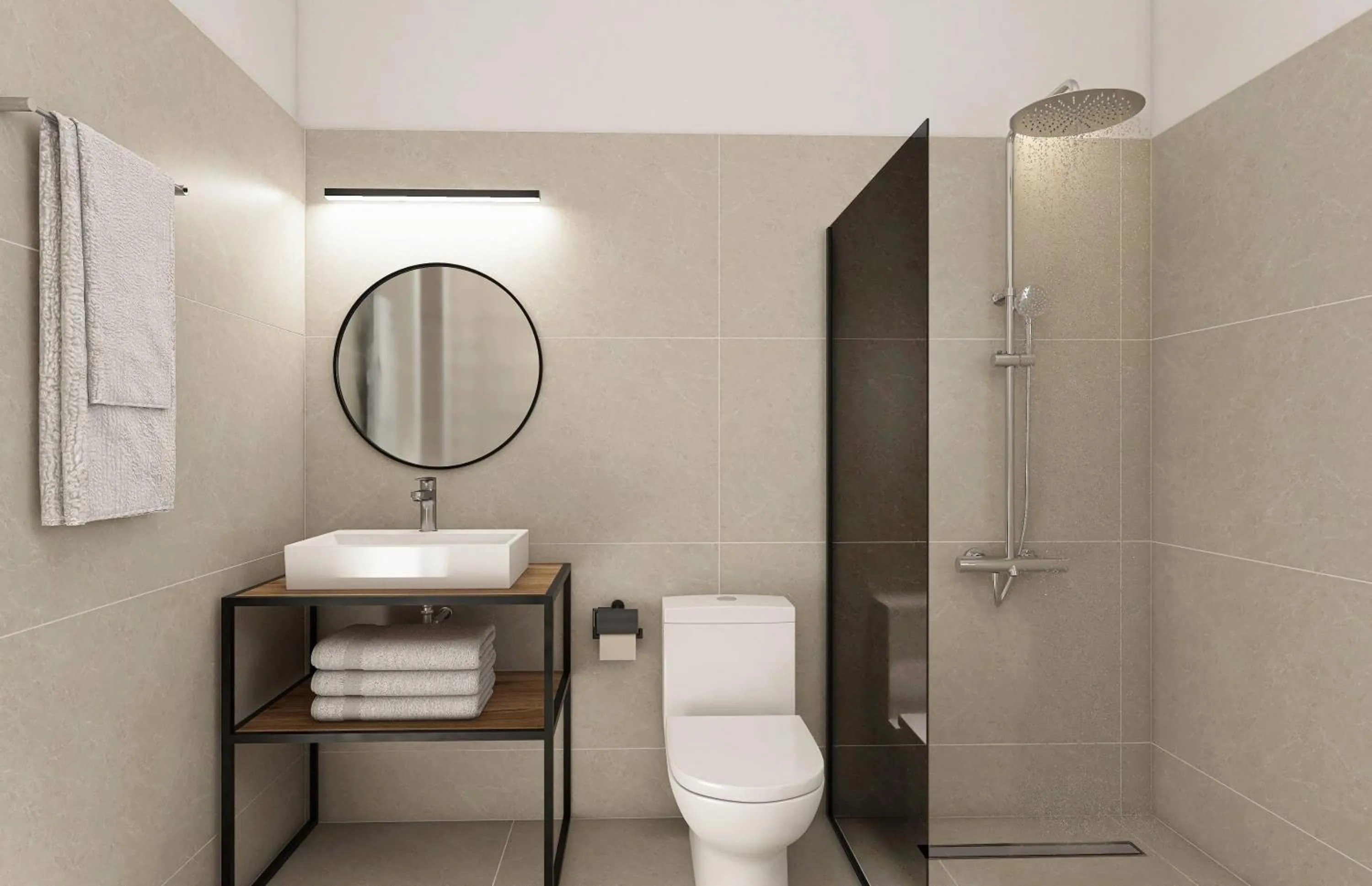 Shower in Pounda Resort Paros, a member of Radisson Individuals