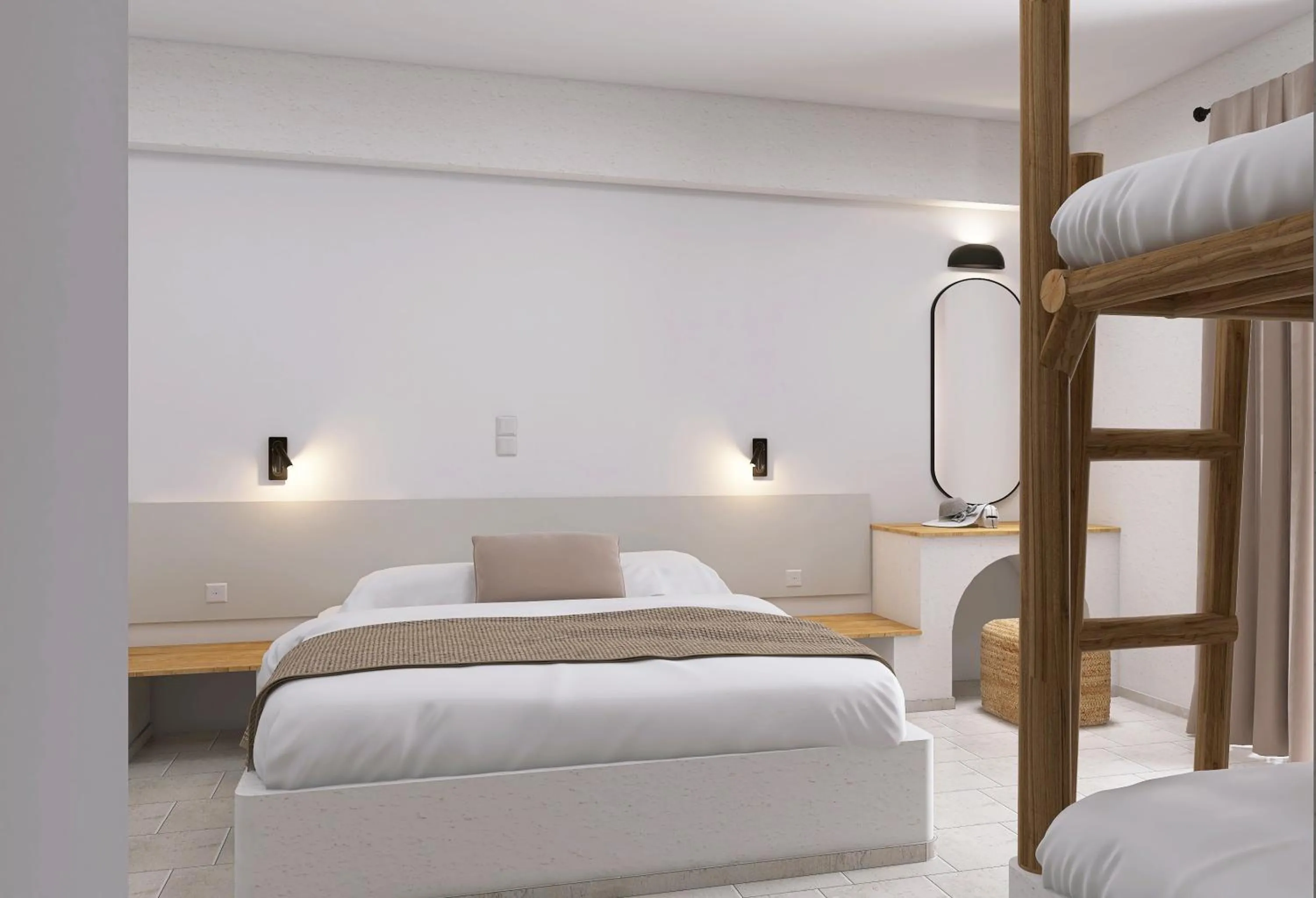Bedroom, Bed in Pounda Resort Paros, a member of Radisson Individuals