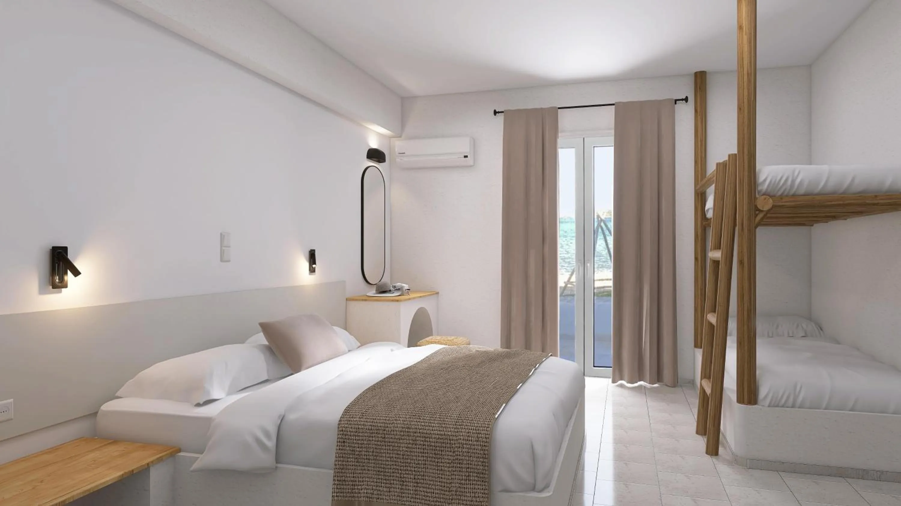 Photo of the whole room, Bed in Pounda Resort Paros, a member of Radisson Individuals