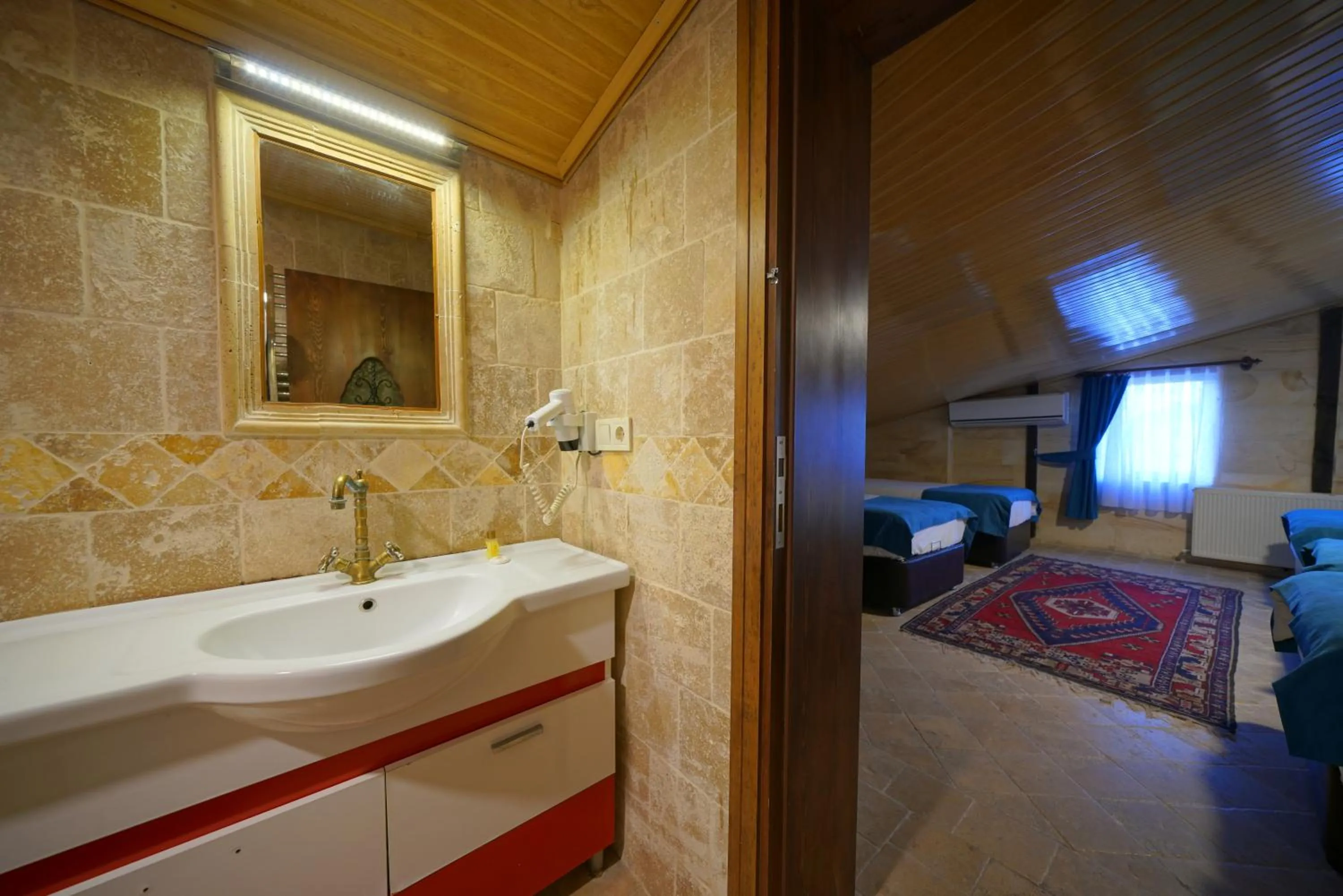 Bathroom in ShoeString Stone House