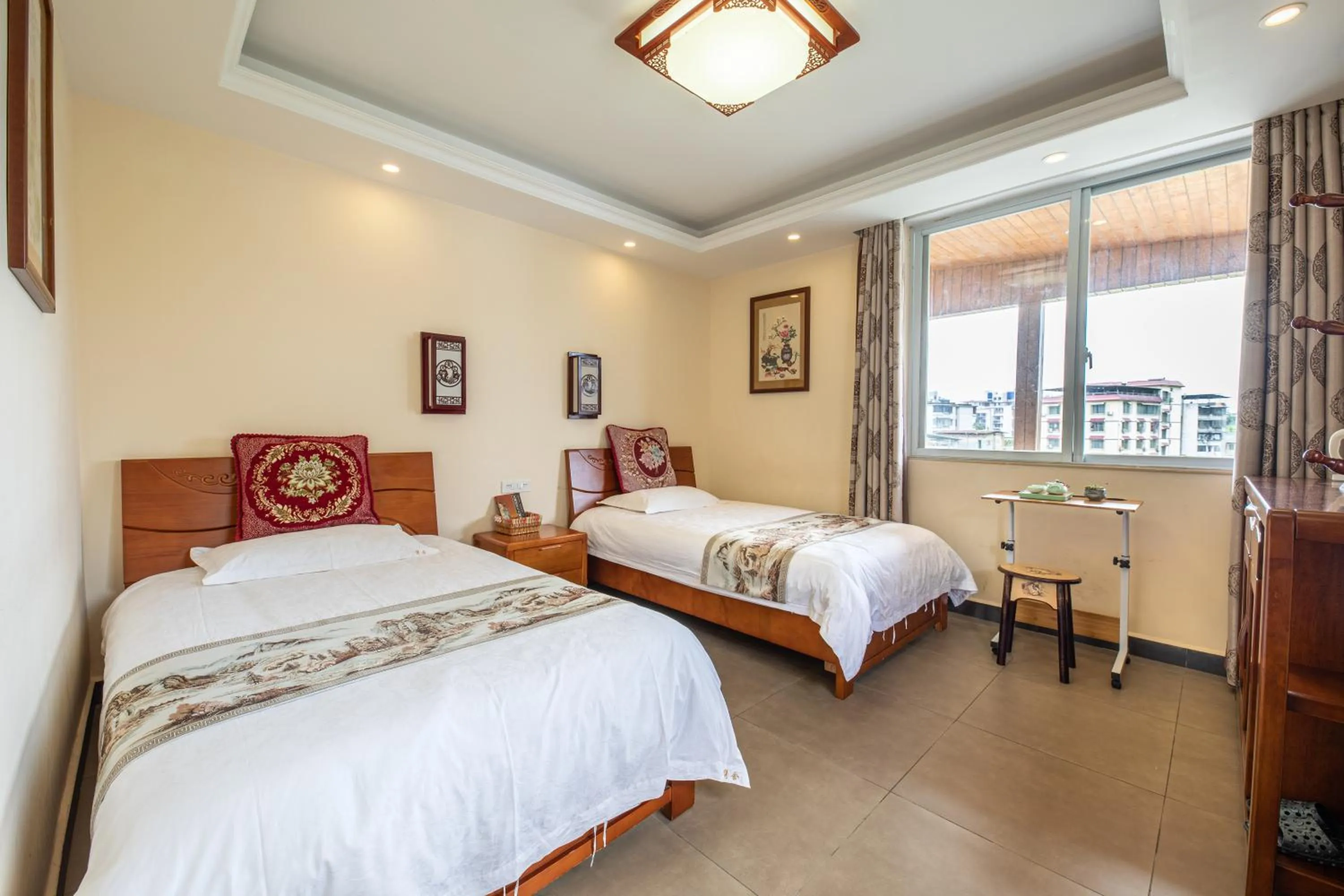 Photo of the whole room, Bed in Junshe Boutique Guest House-Complementary pick up servie for a 3-night stay in a deluxe room