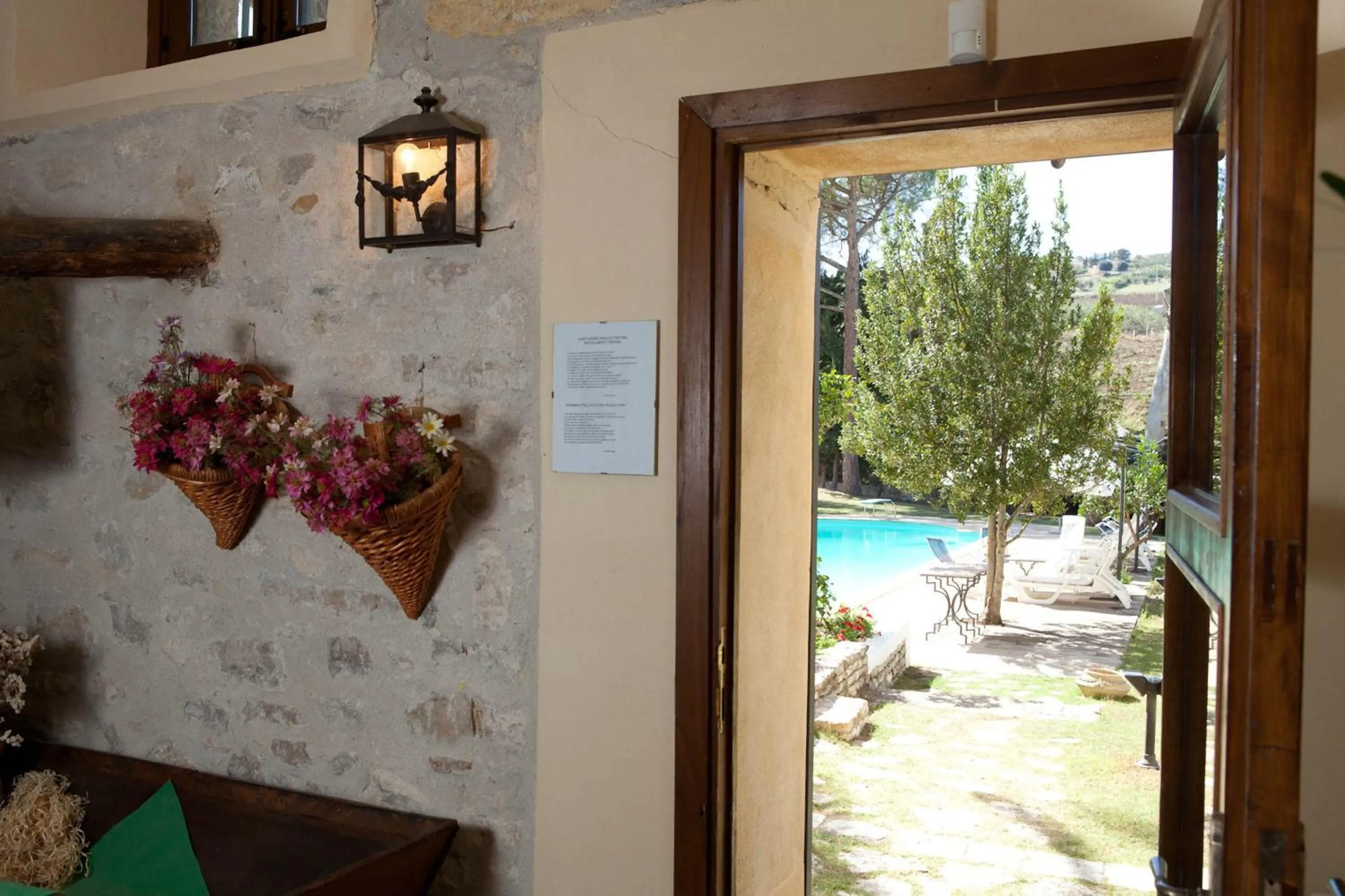 Decorative detail in Agriturismo Baglio Fontana