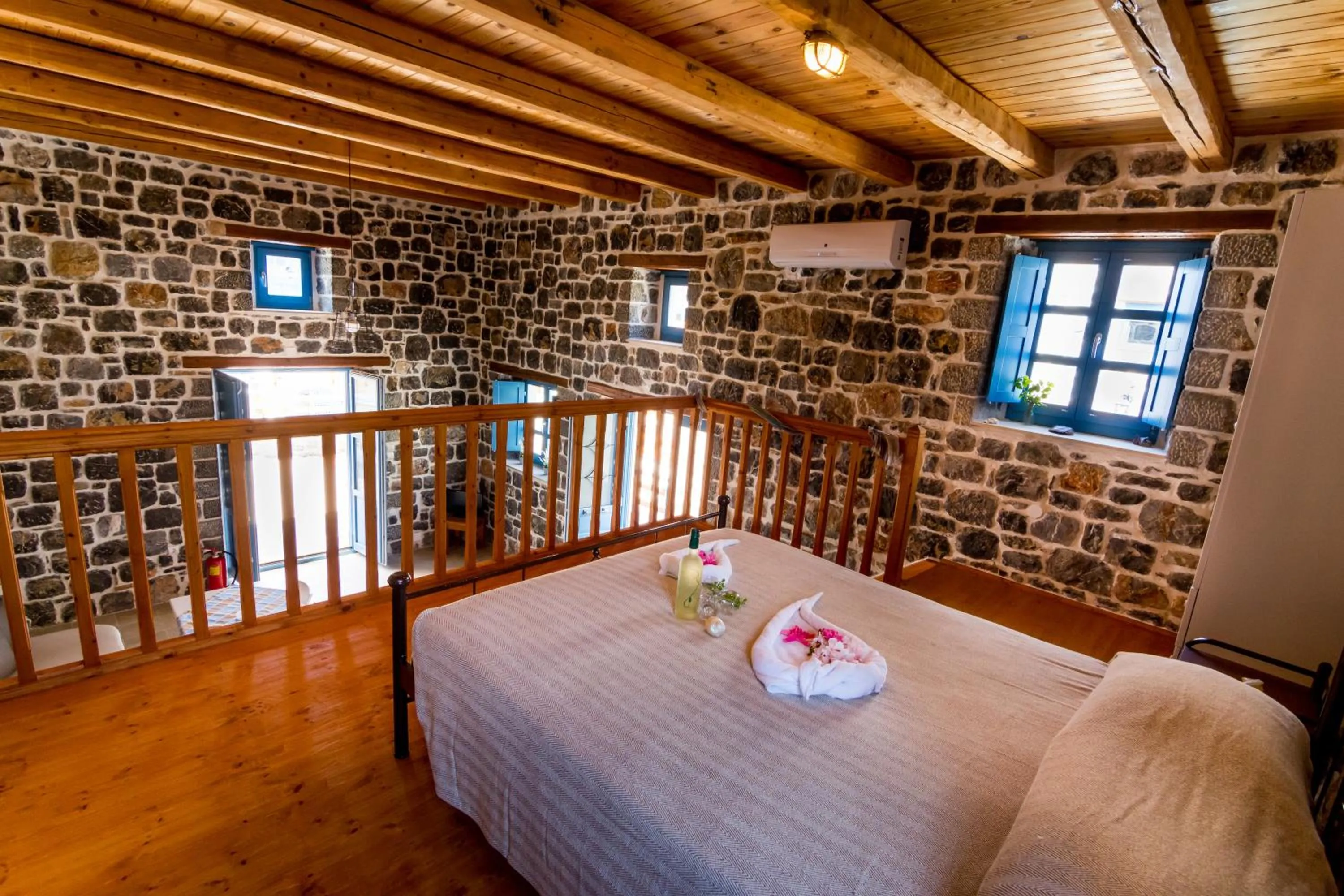 Bed in Pserimos Villas