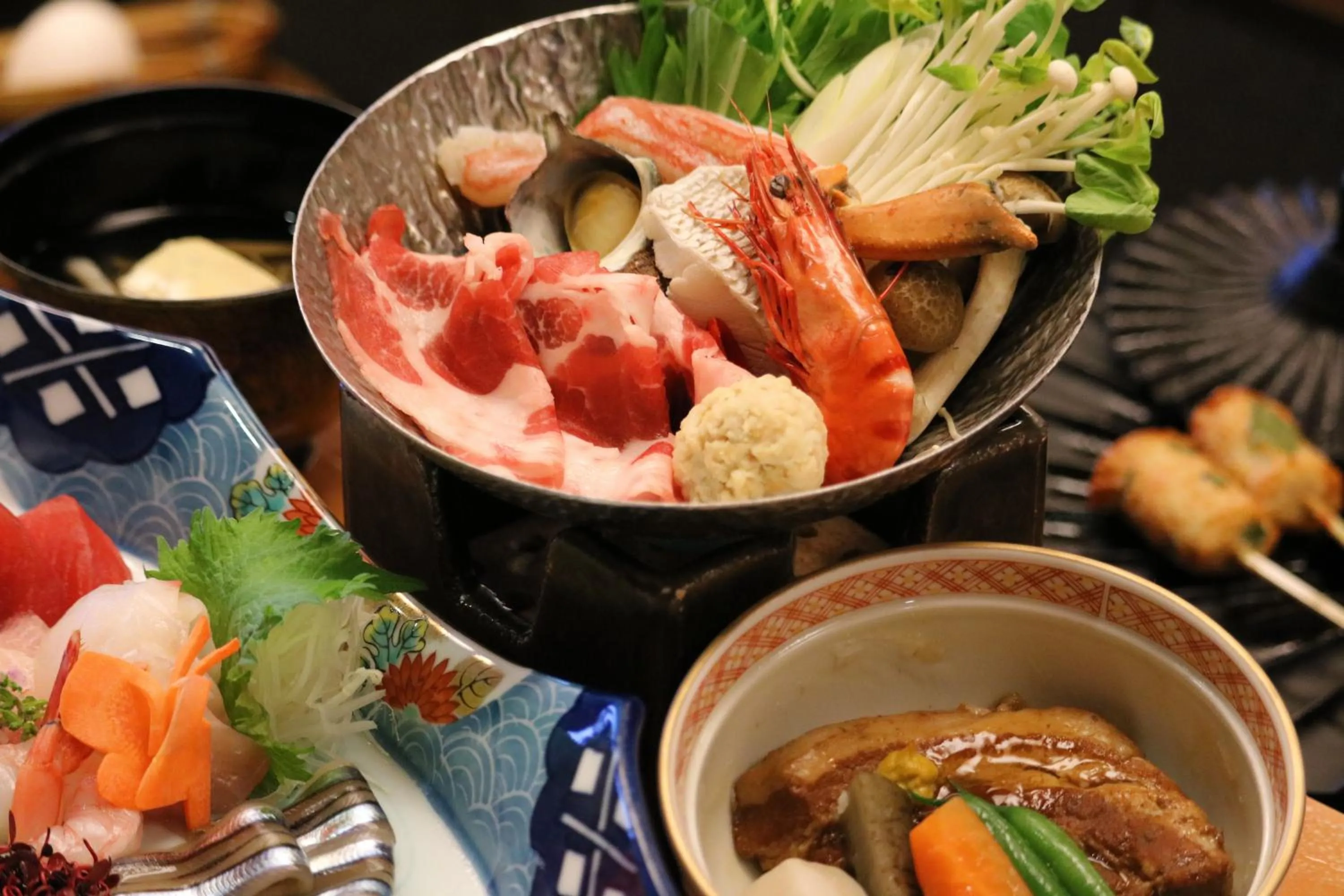 Dinner in Fufurotenburonoyado Ginsyou