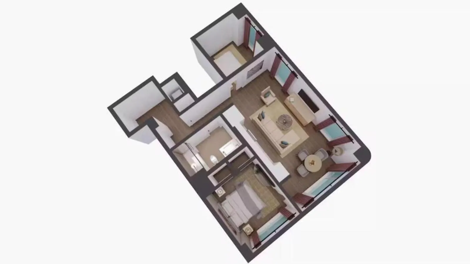 Floor plan in Luxury Apartments by Hyatus at Central Philly