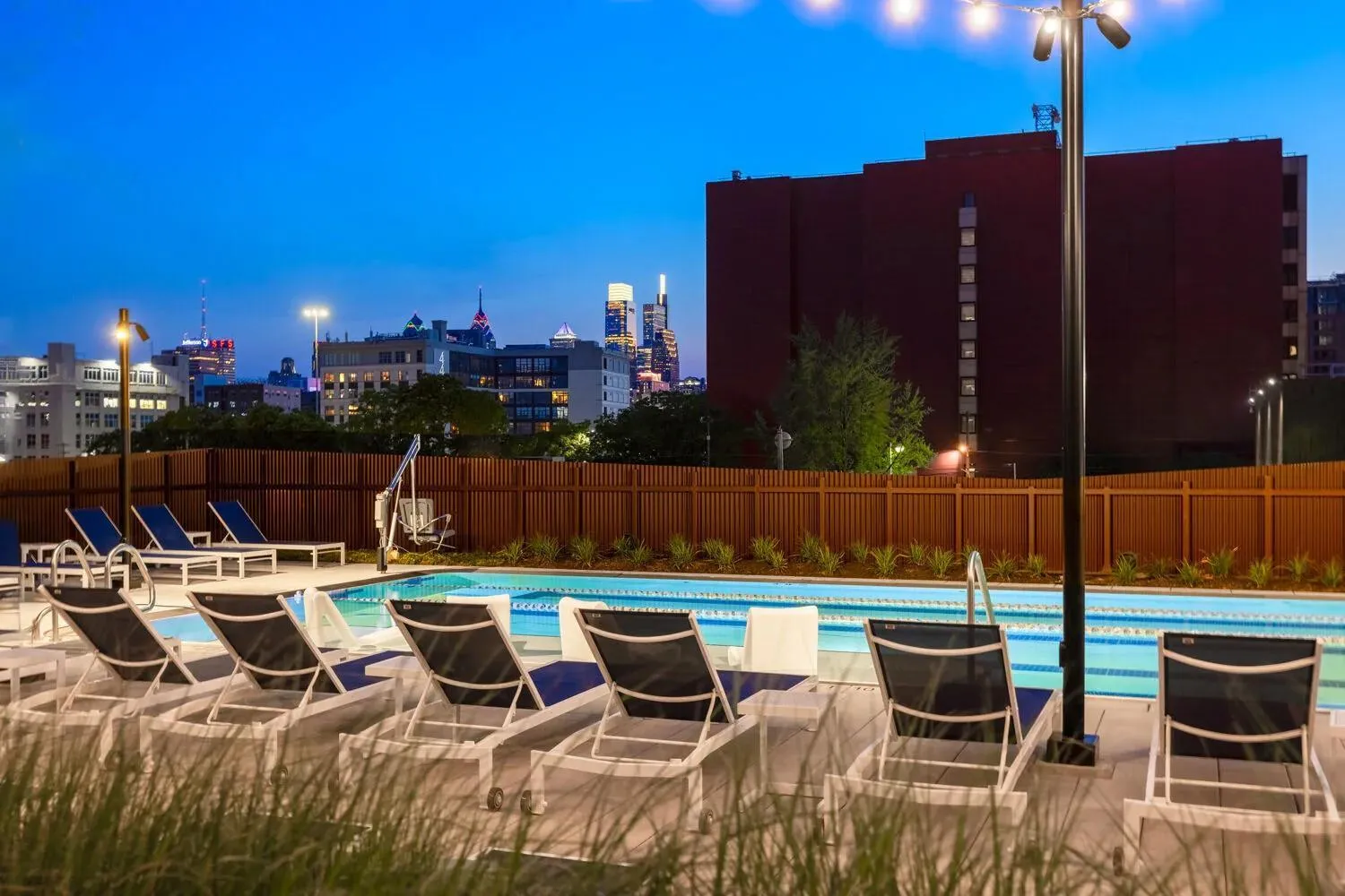 Swimming pool in Luxury Apartments by Hyatus at Central Philly