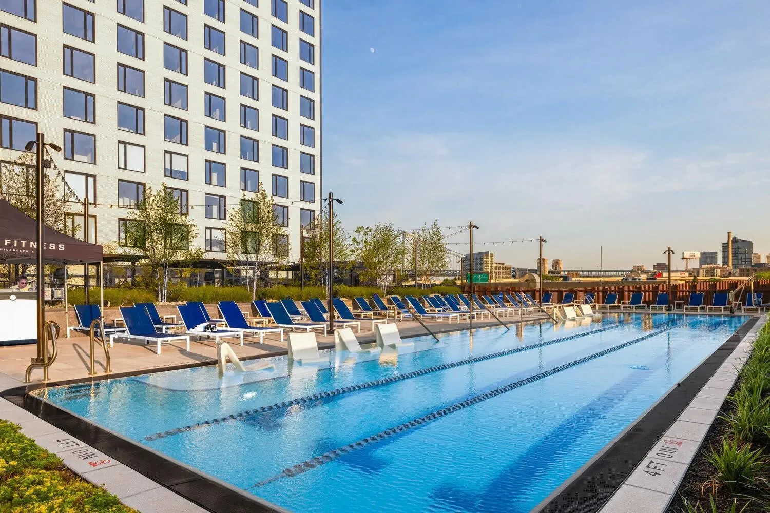 Swimming pool in Luxury Apartments by Hyatus at Central Philly