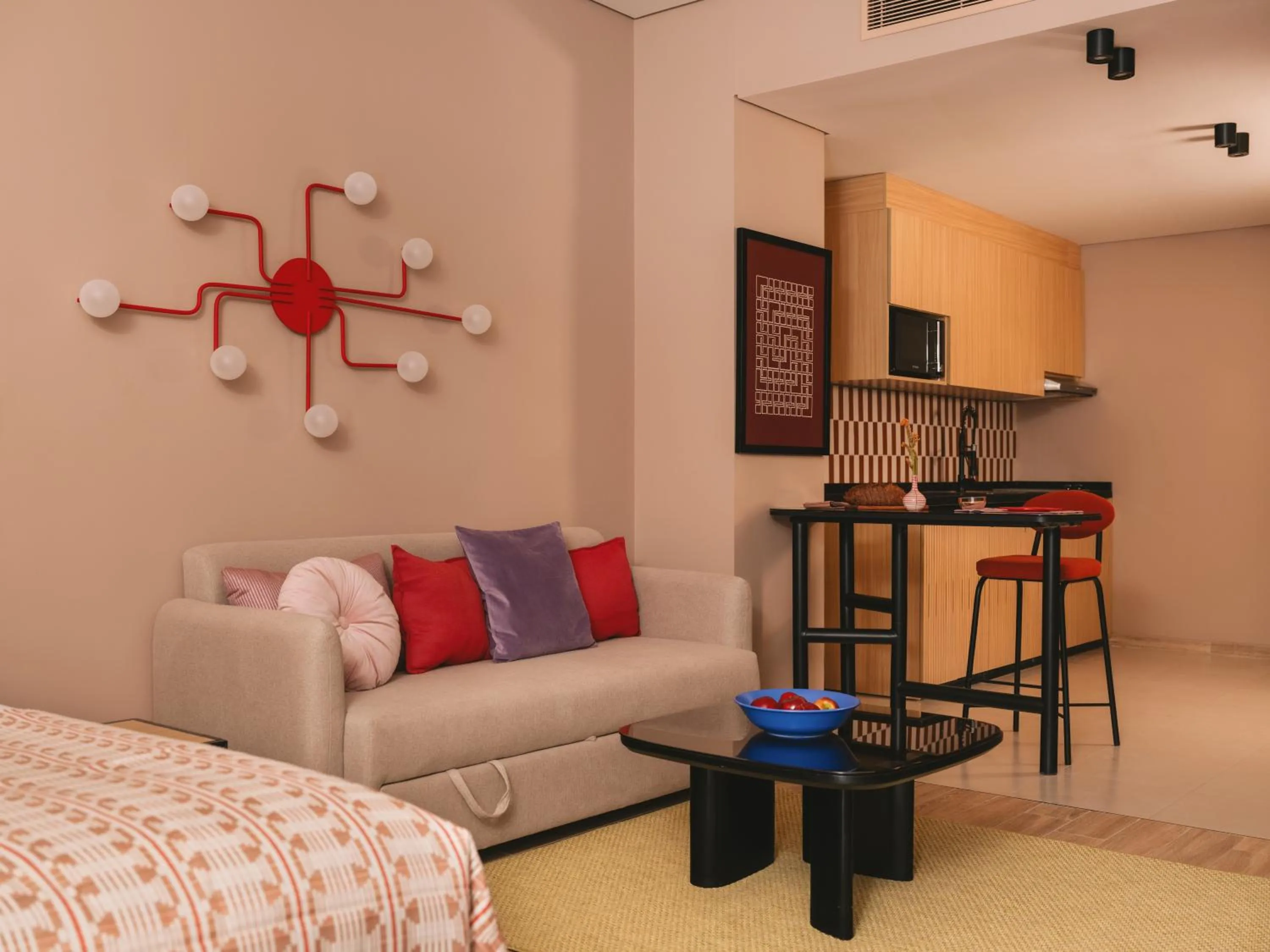 Kitchen or kitchenette in Saint J Hotel by Brassbell