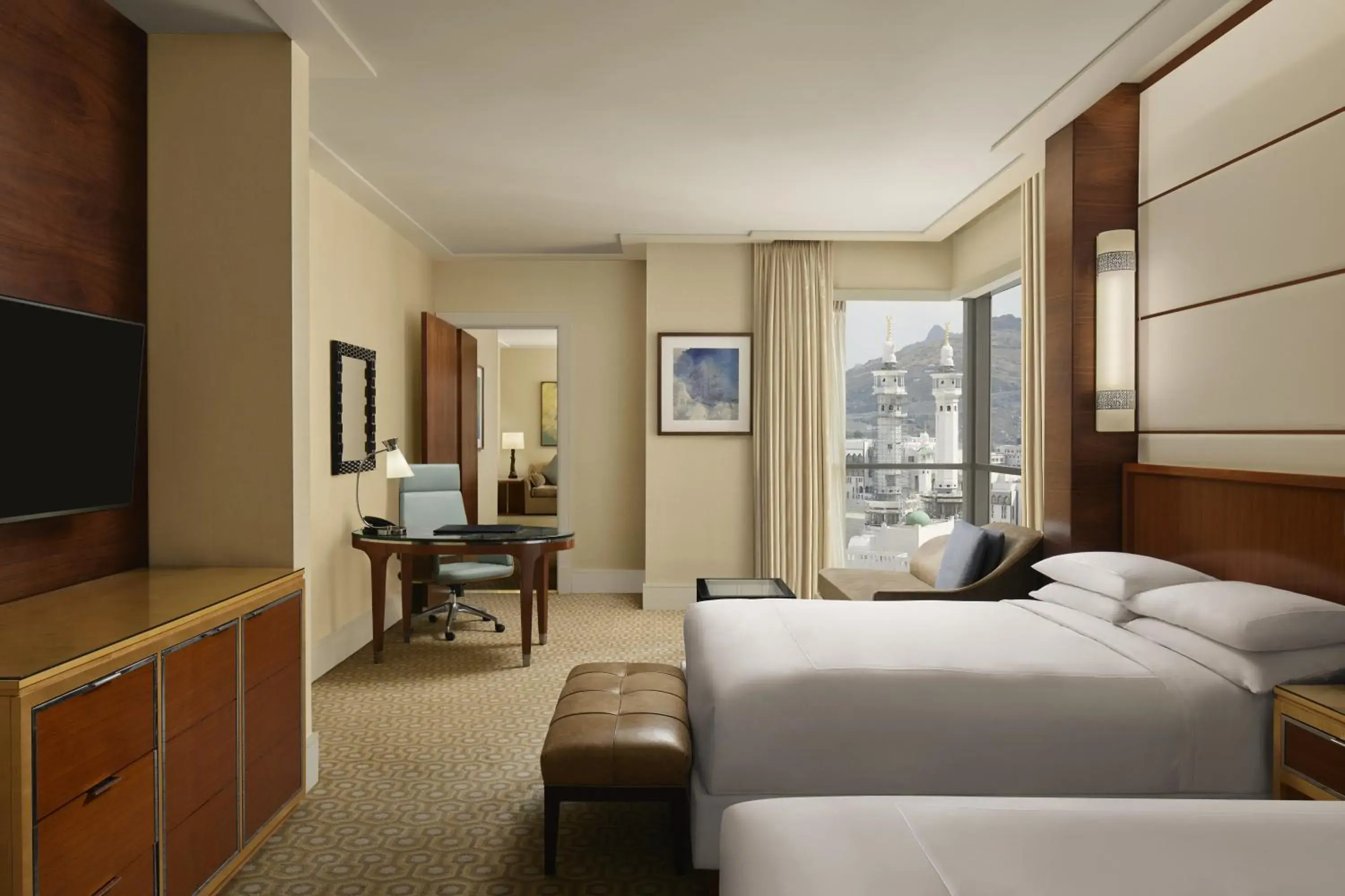 View (from property/room), Bed in Conrad Jabal Omar Makkah View (from property/room), Bed in Conrad Jabal Omar Makkah