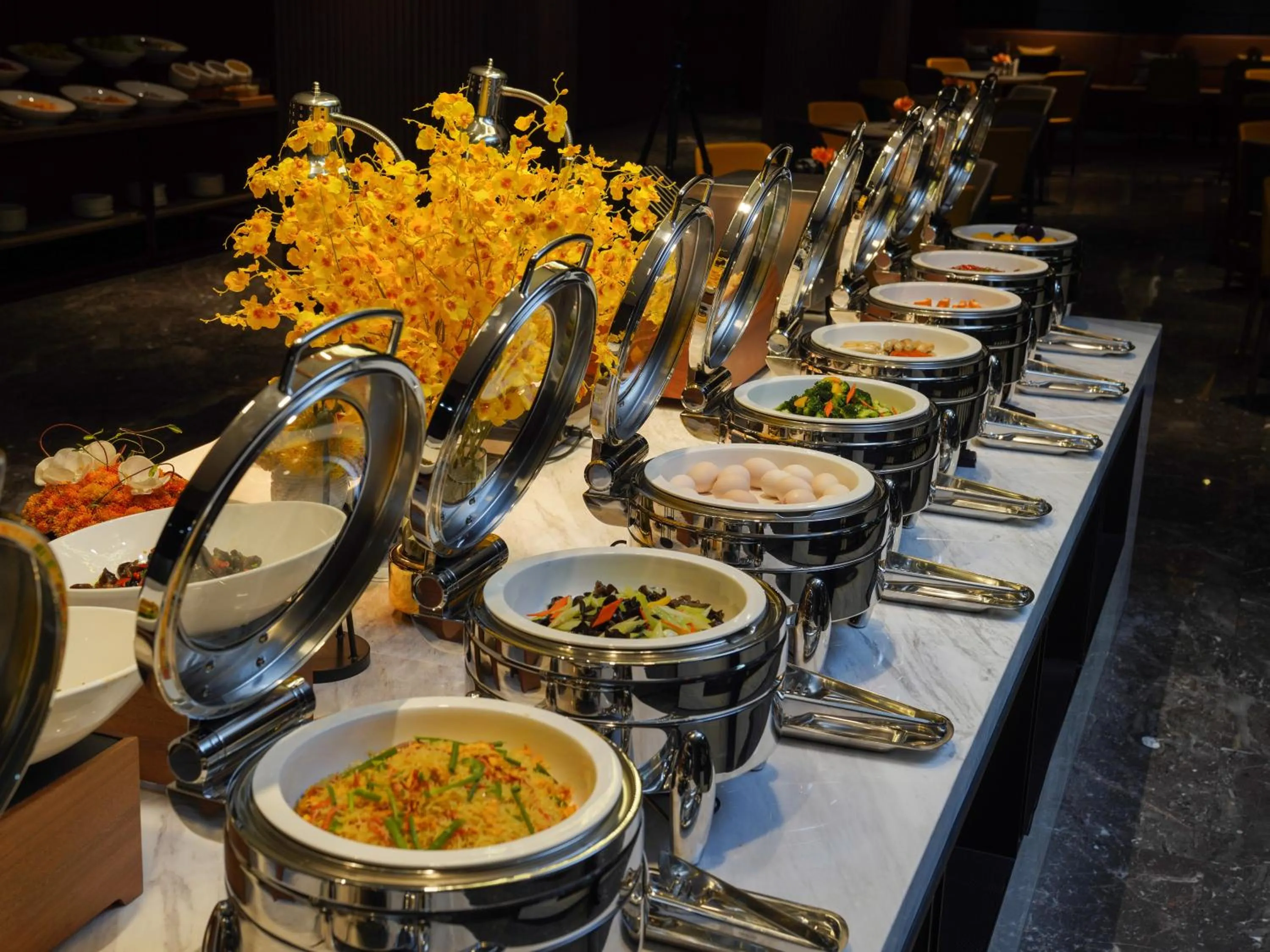 Asian breakfast in Hampton by Hilton Dongguan Fenggang