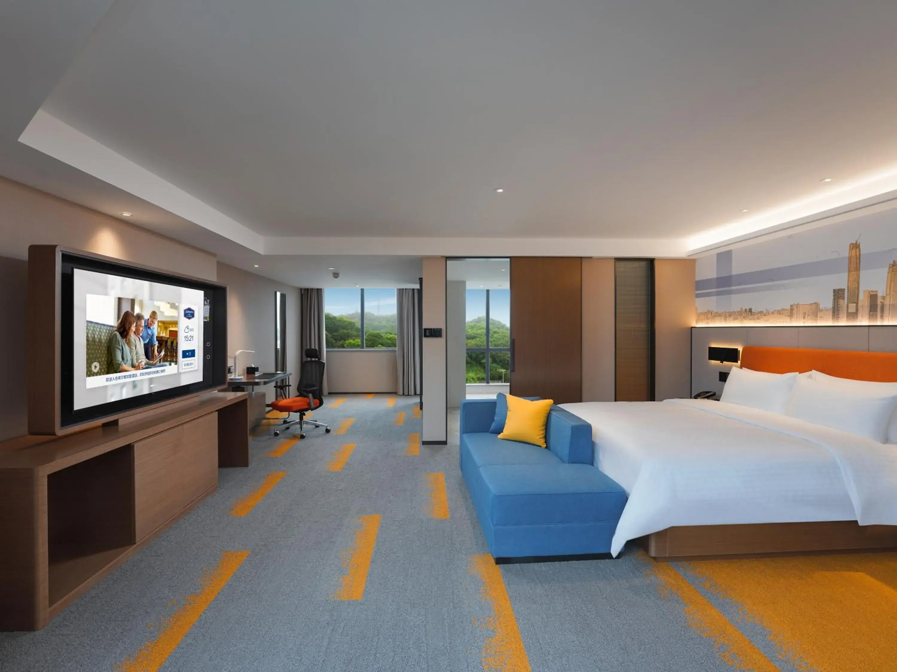 Mountain view, Bed in Hampton by Hilton Dongguan Fenggang Mountain view, Bed in Hampton by Hilton Dongguan Fenggang