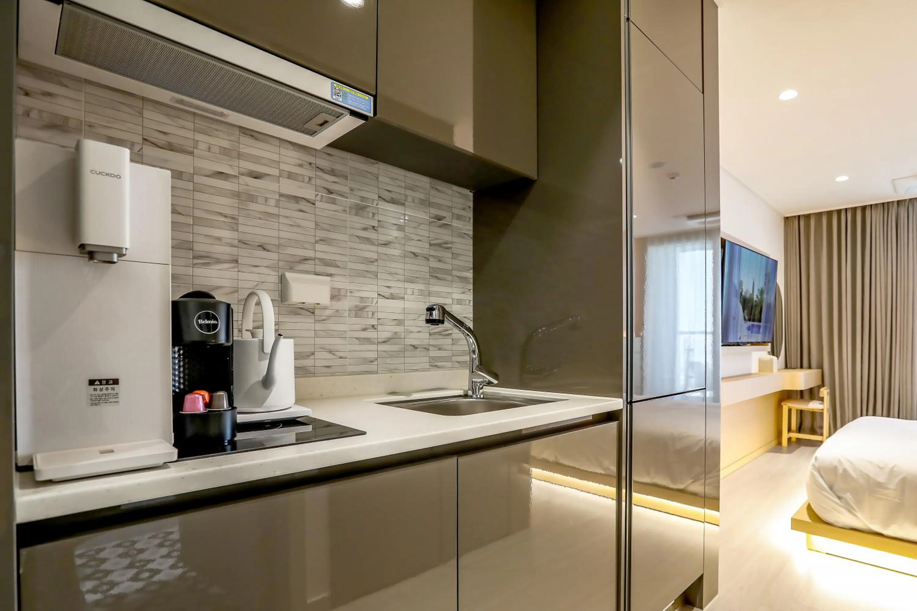 Kitchen or kitchenette in Hotelaround Sokcho