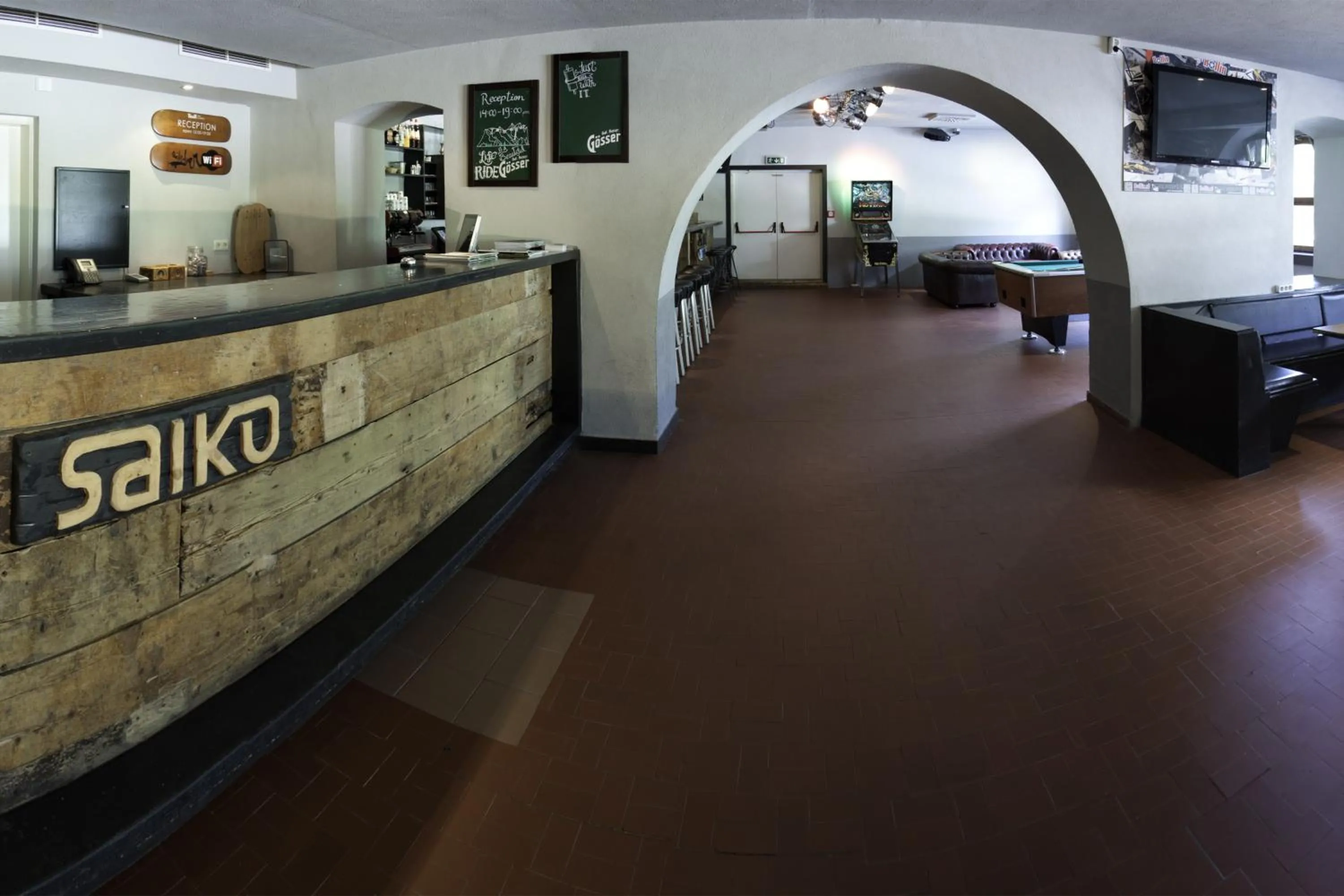 Lobby or reception in Hostel Chillertal