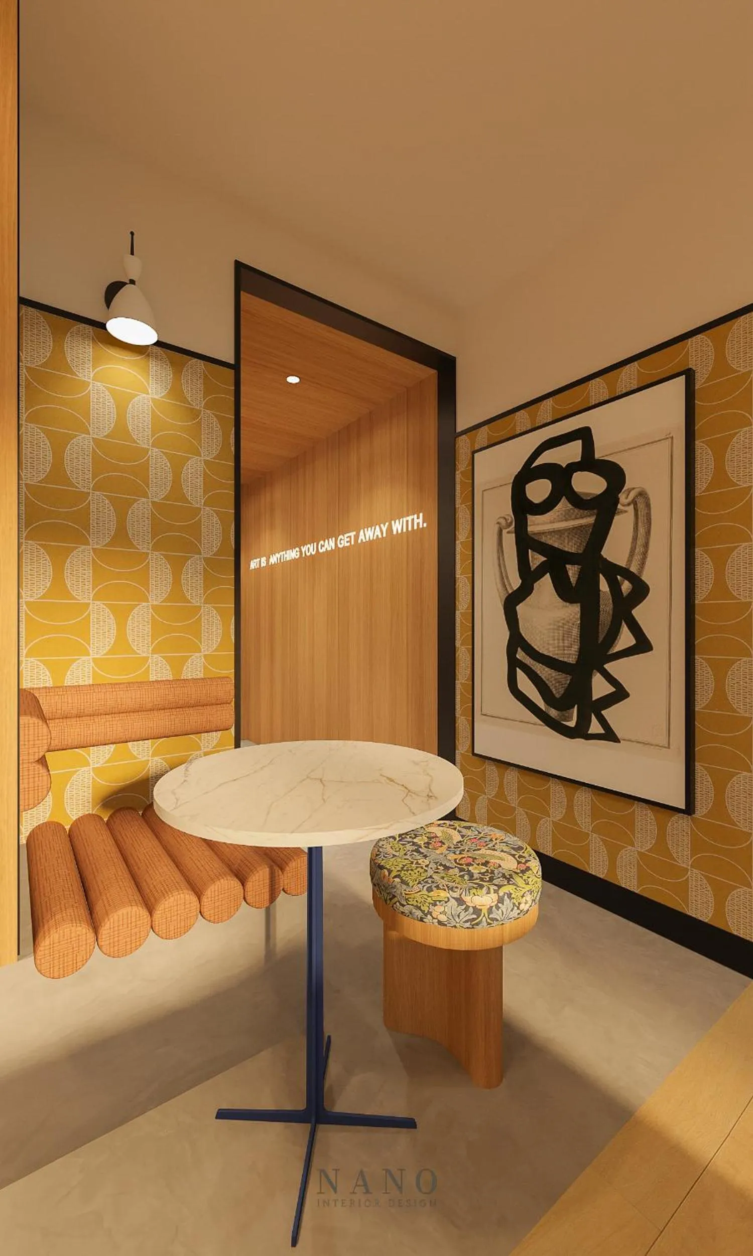 Decorative detail in Artcore Hotel Porto