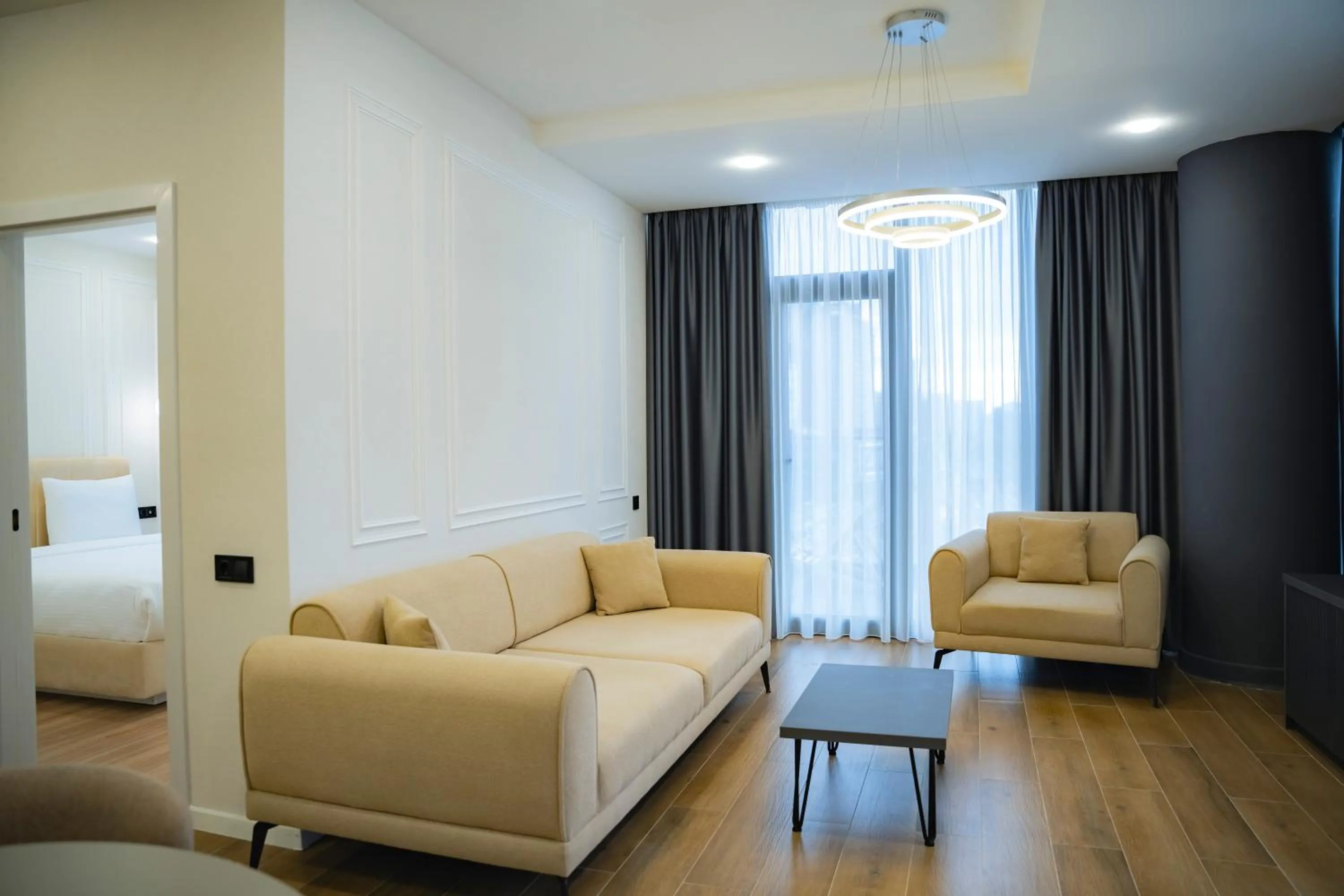 Living room, Bed in Solis Residence Aparthotel