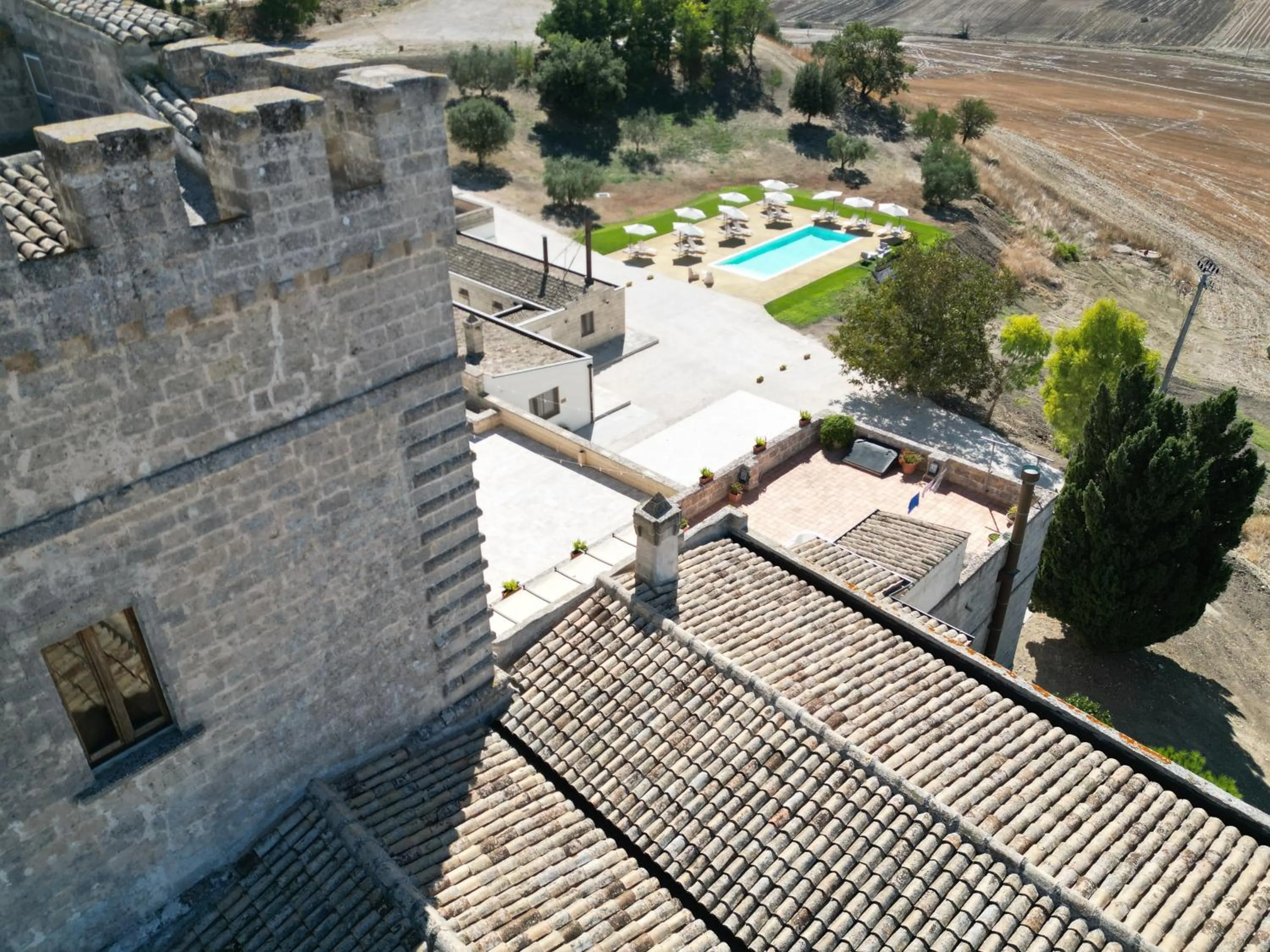 Pool view in Masseria Torre Spagnola