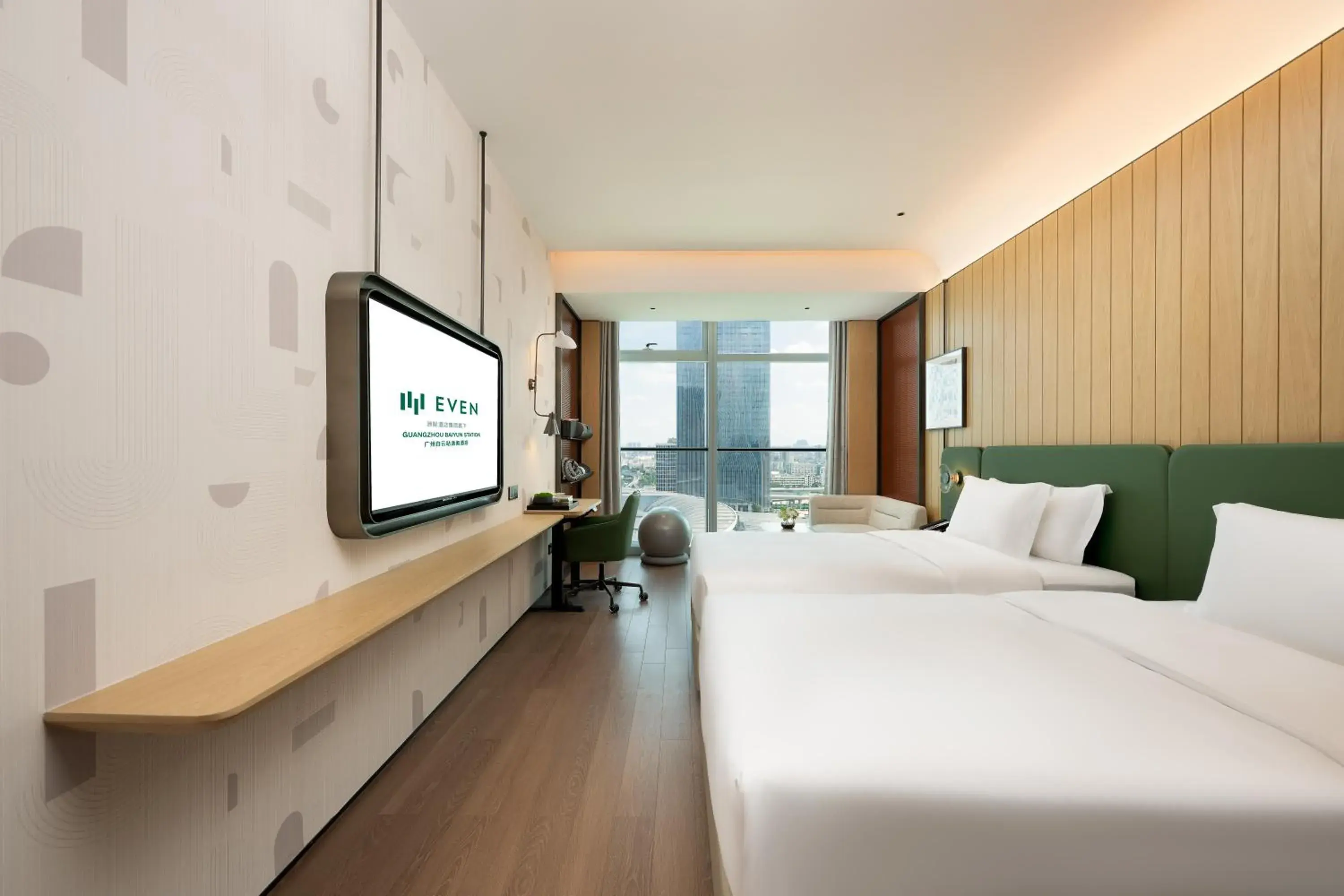 Standard Double Room with Two Double Beds in EVEN Hotel Guangzhou Baiyun Station by IHG Standard Double Room with Two Double Beds in EVEN Hotel Guangzhou Baiyun Station by IHG