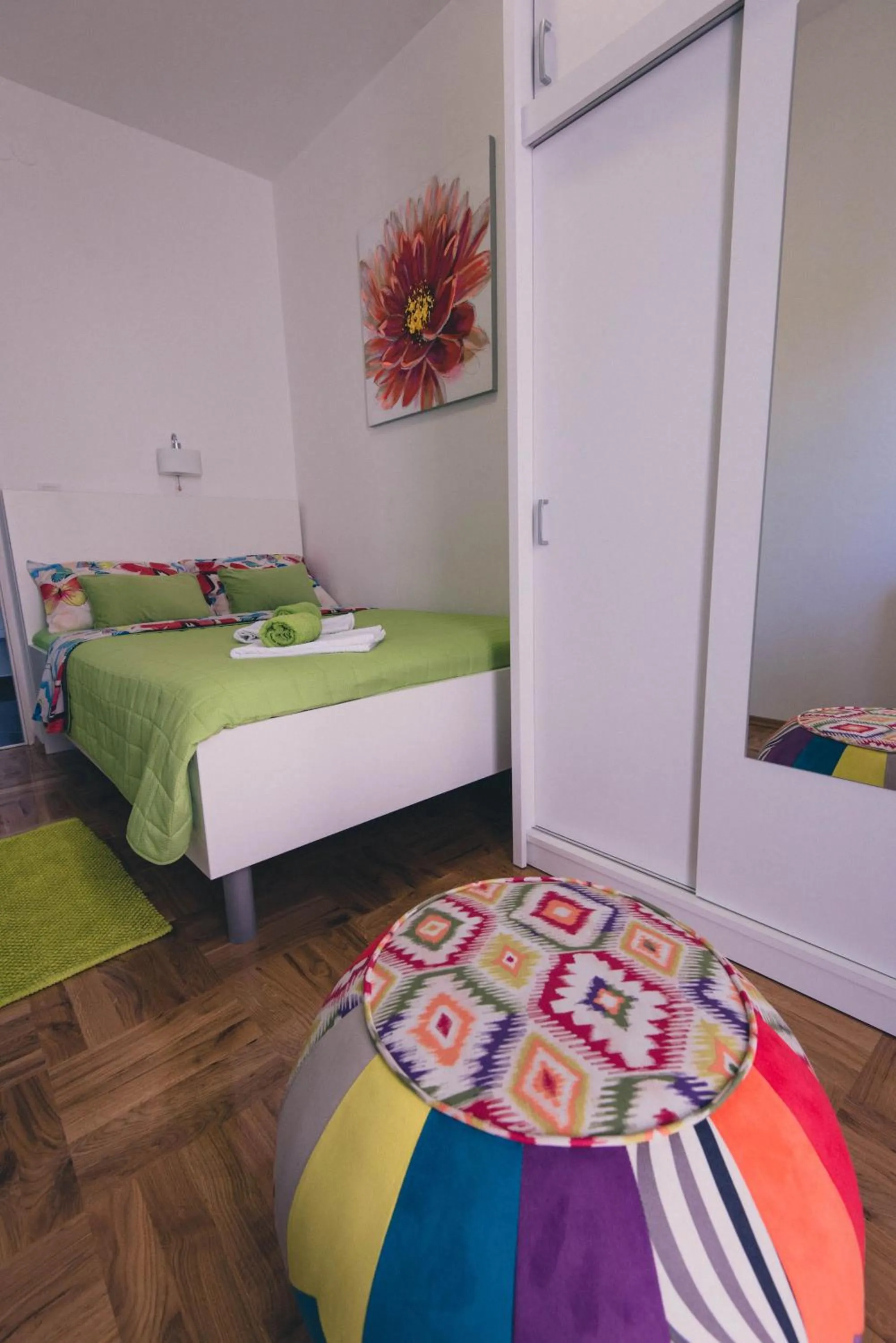 Bedroom, Bed in Apartments Sunny Garden