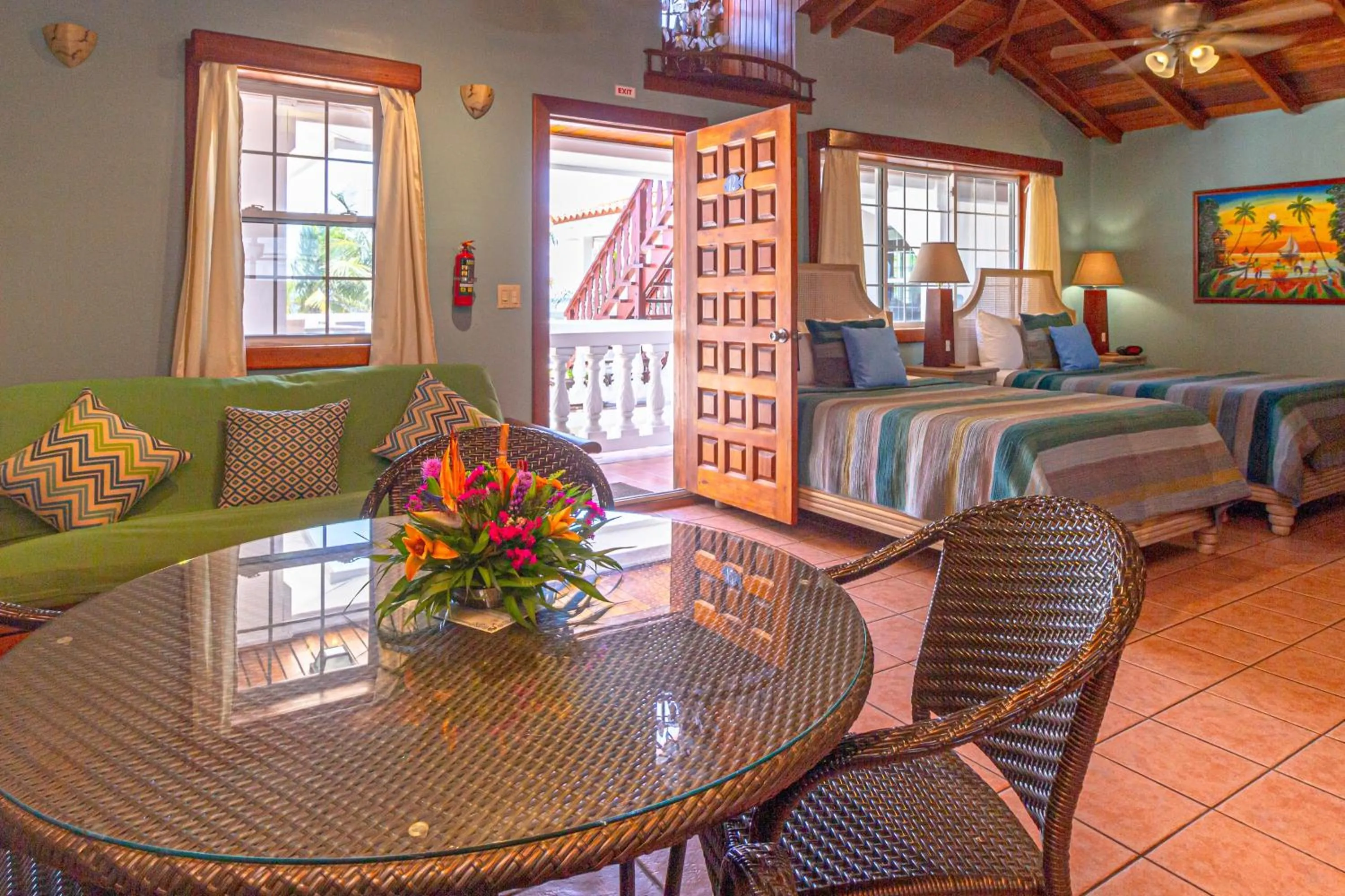 Dining area in Blue Tang Inn