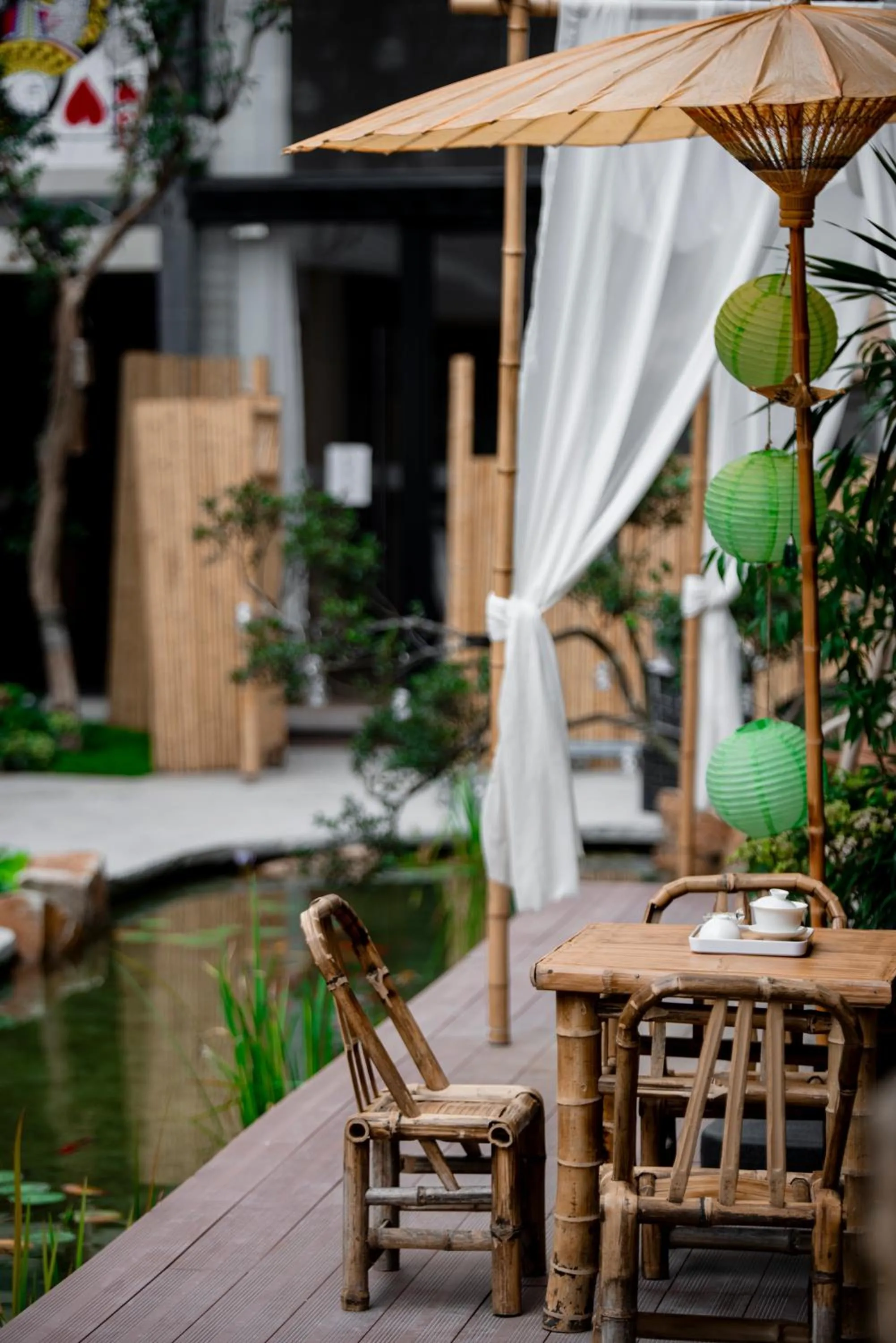Garden view in The Hidden House Aesthetic Life Courtyard Hotel Kuanzhai Alley People's Park Subway Station Branch
