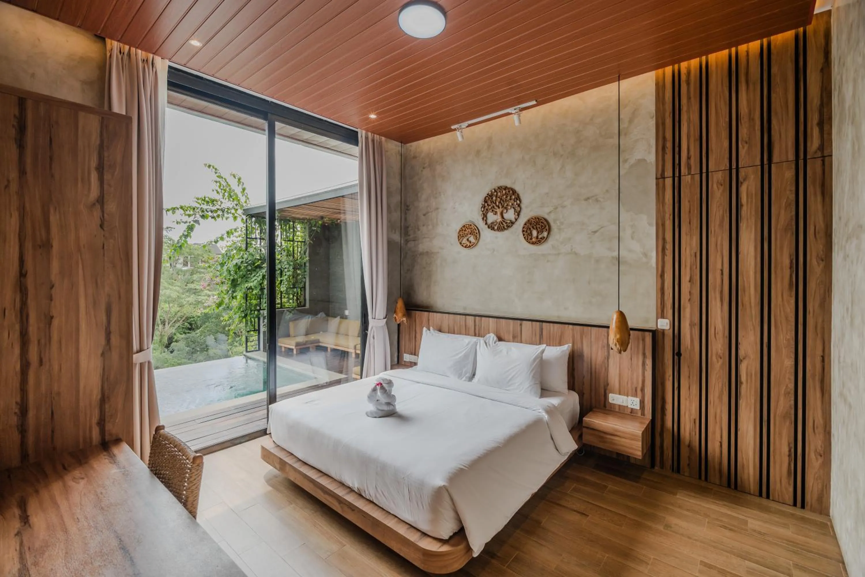Bed in Lawangkala Resort Ubud